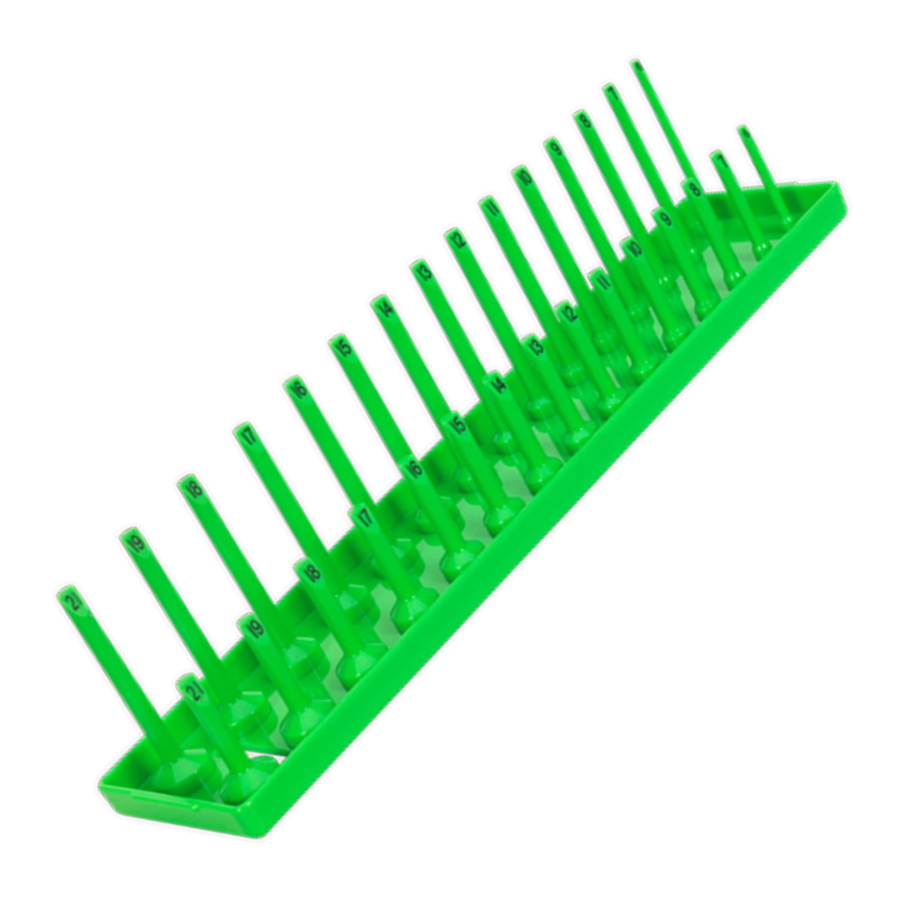 Sealey Socket Holder 3/8"Sq Drive 6-21mm Hi-Vis Green
