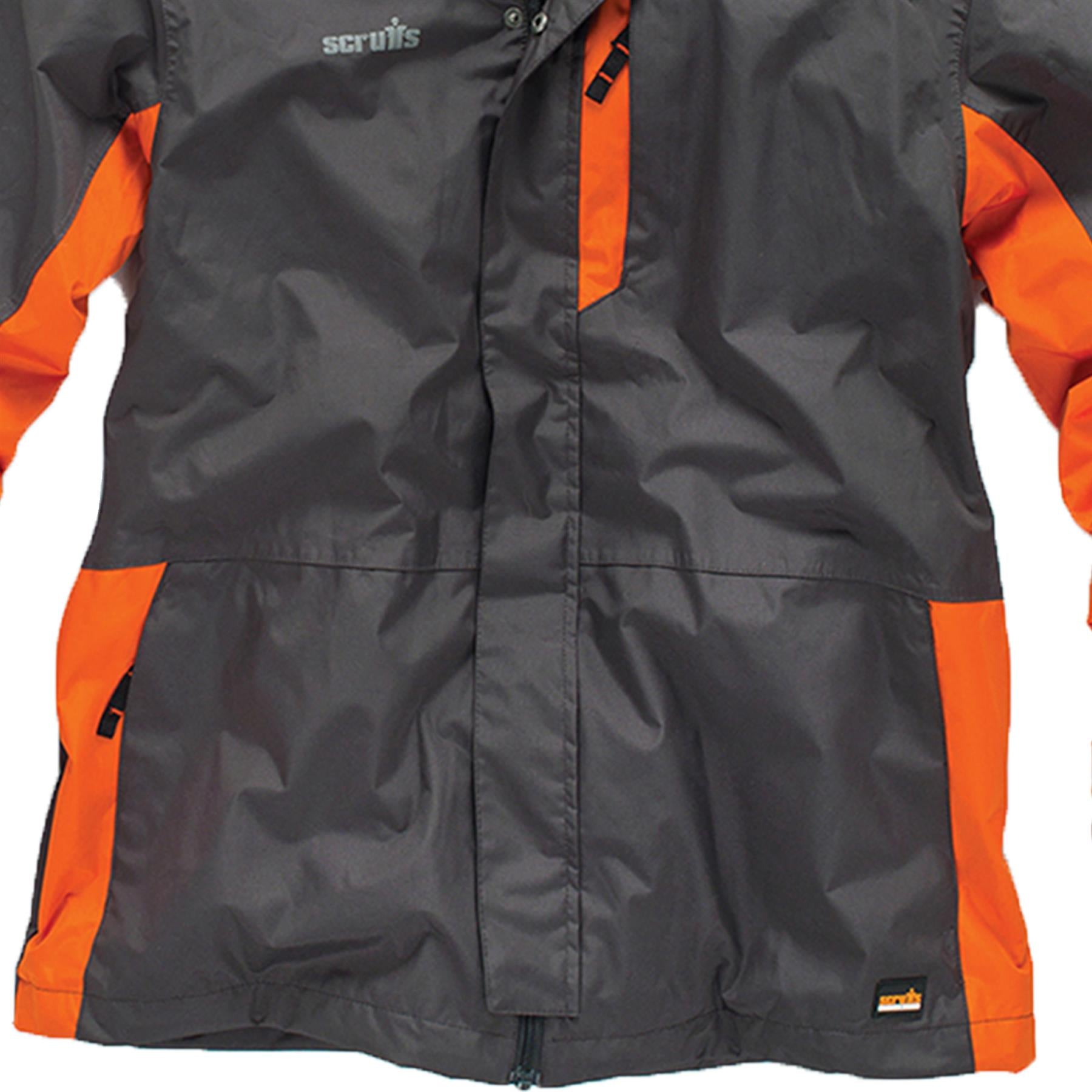 Worker Jacket All Weather Waterproof Jacket Hardwearing Nylon Fabric Charcoal M