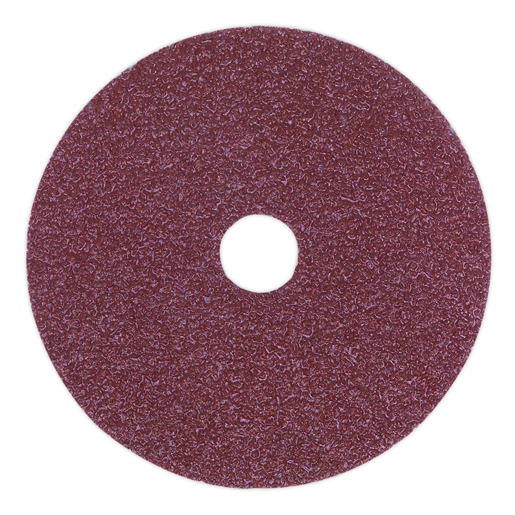 Sealey Sanding Disc Fibre Backed �100mm 50Grit Pack of 25