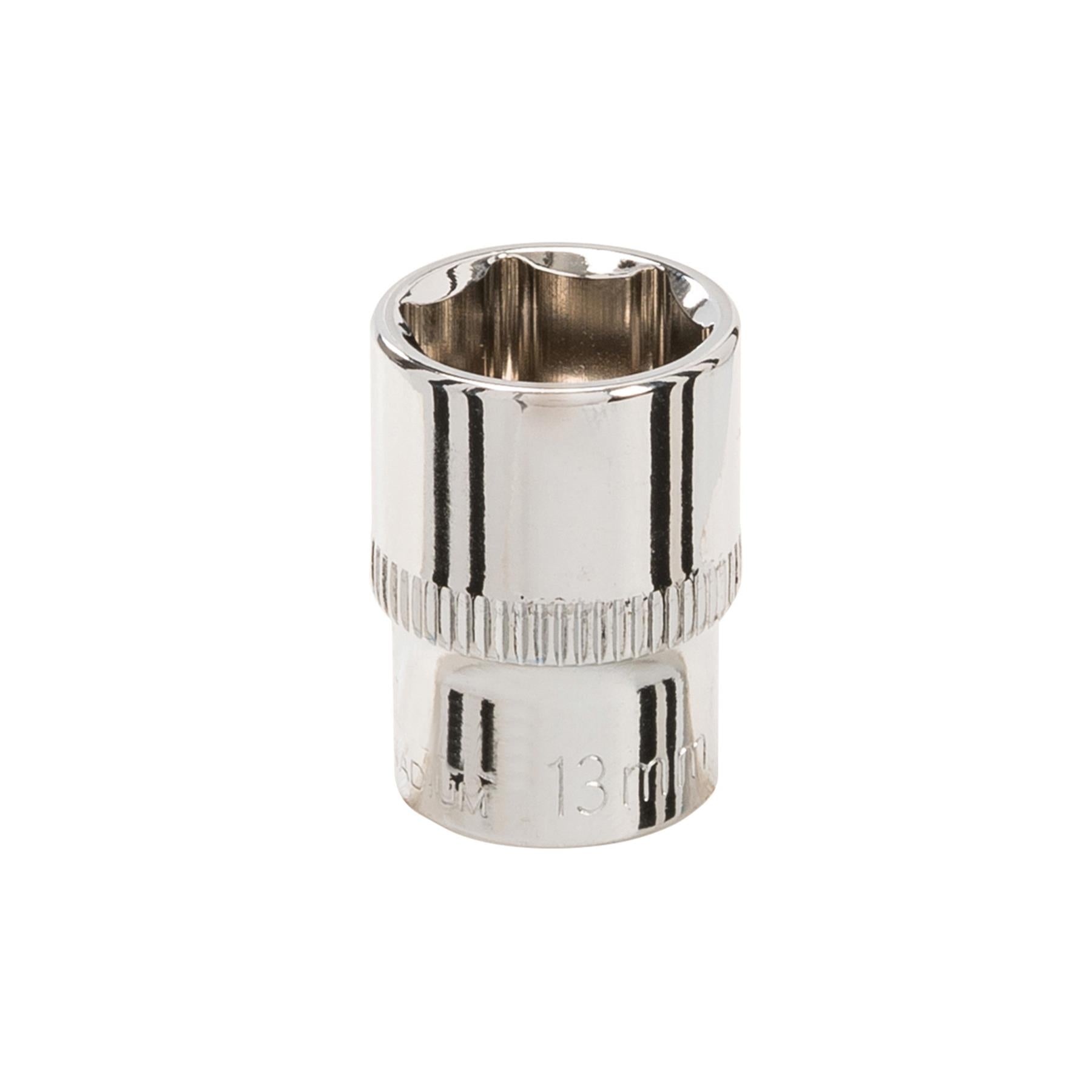Quality Socket 1/4" Drive Metric Hex Square 13mm Individual Hex Polished Crv