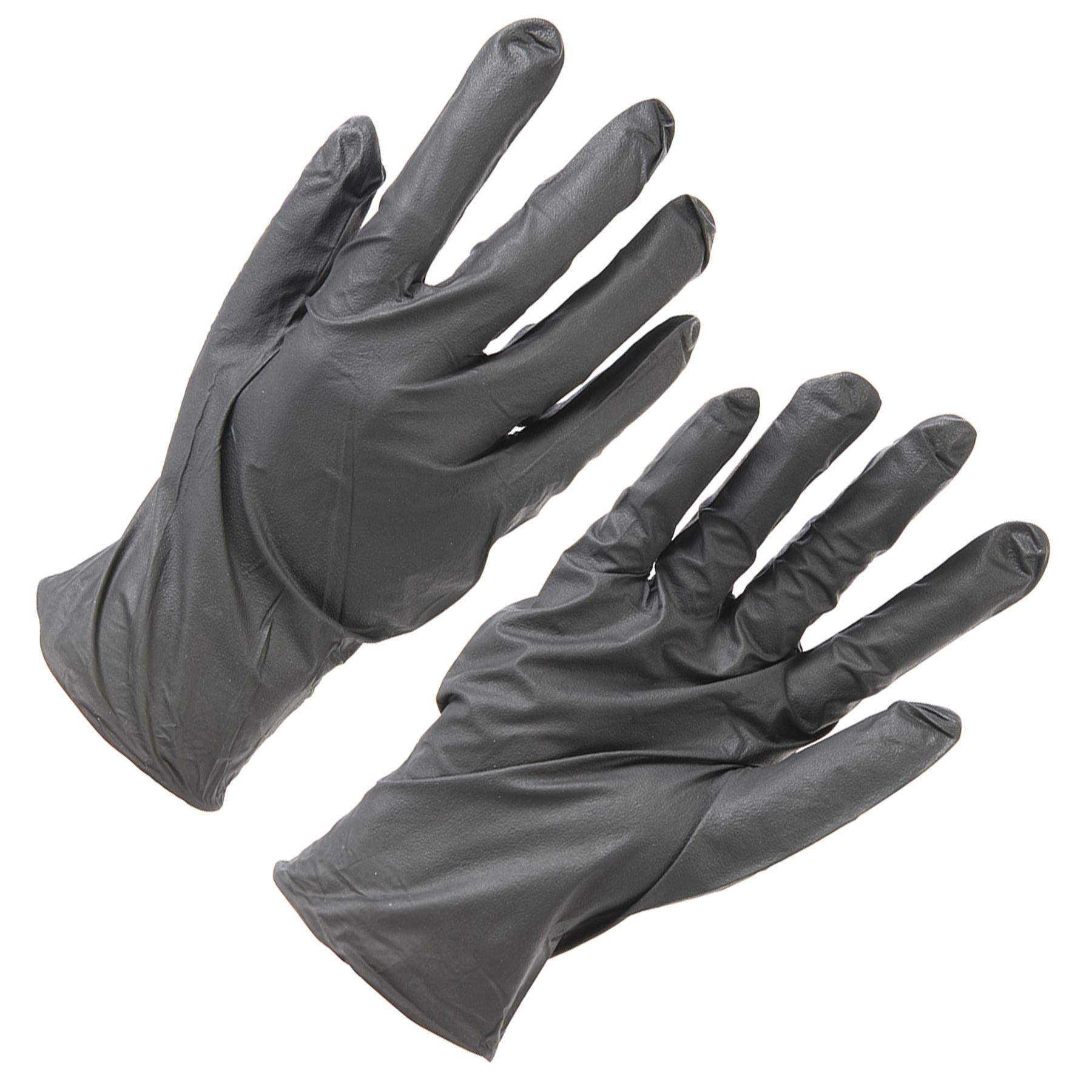Disposable Nitrile Gloves Powder-Free 100Pk Non Sterile Latex Free Black L 10