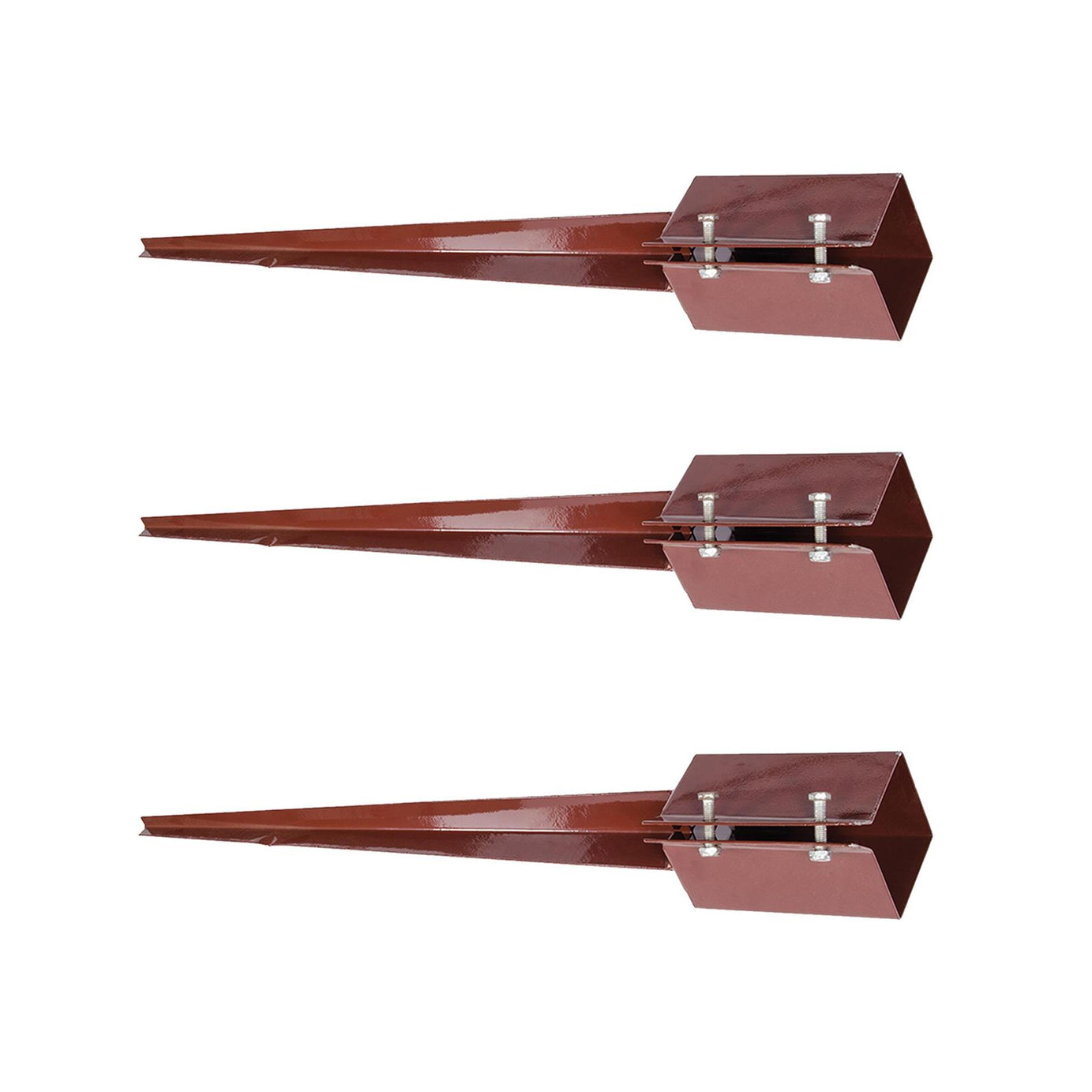 Fence Post Spike Support Holders Drive Down 750mm 3" 75 mm Like Metpost Holder 3PC