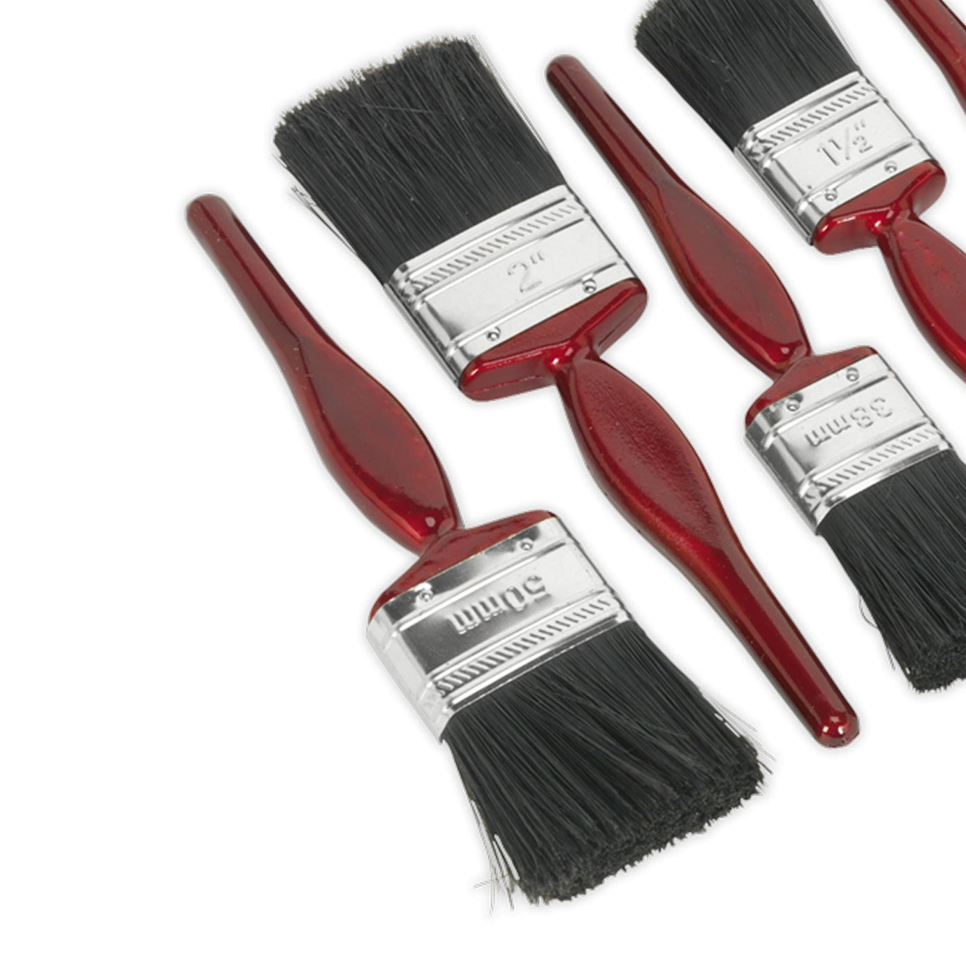 Sealey Pure Bristle Paint Brush Set 9pc