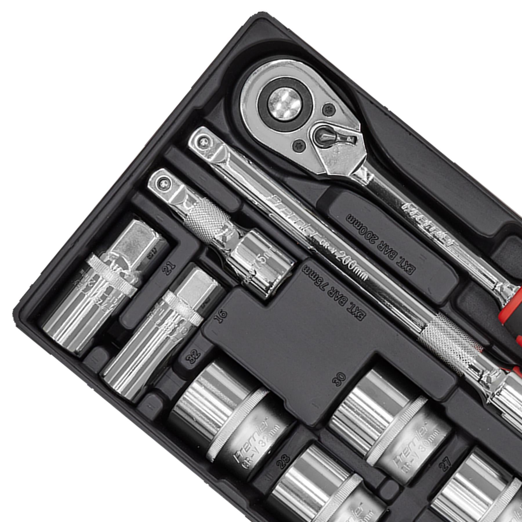 Sealey Tool Tray with Socket Set 26pc 1/2"Sq Drive