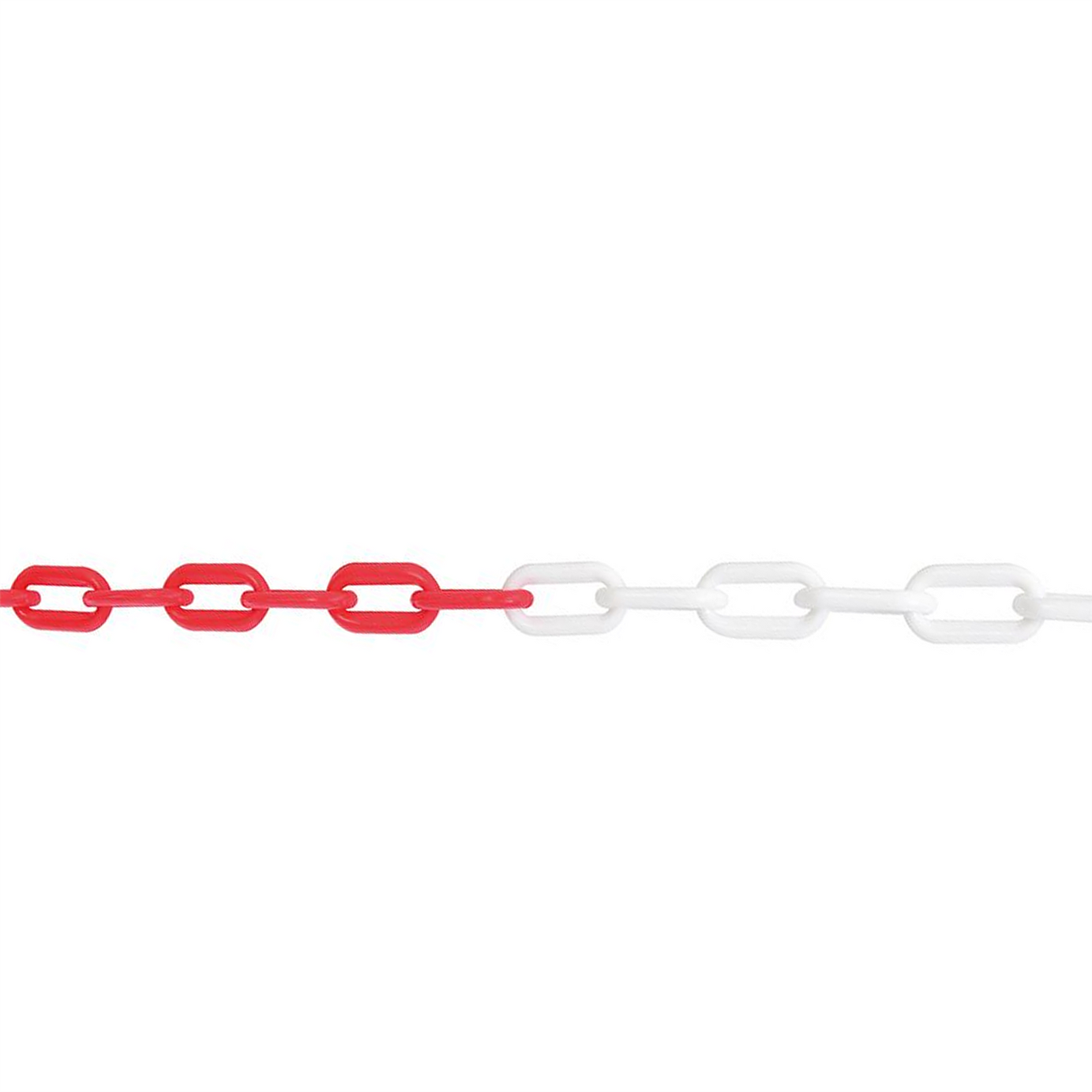Plastic Chain Red/White 6mm X 5M Strong Plastic Construction Weatherproof