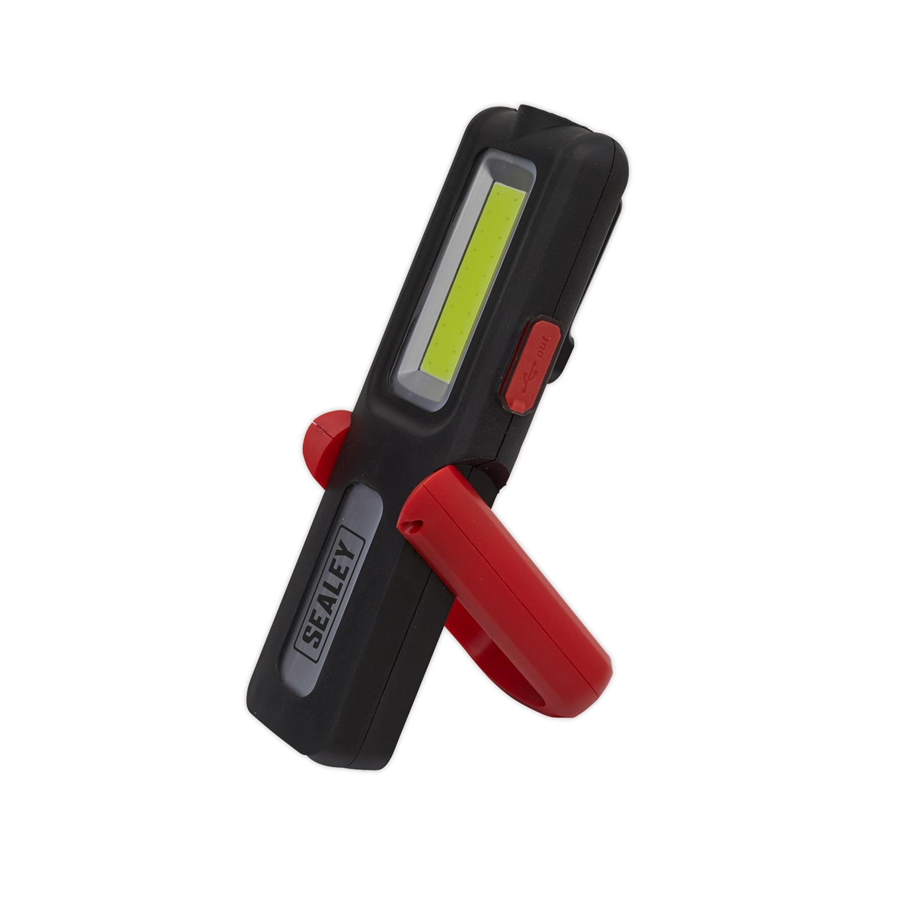 Sealey R/Charge Inspection Light 5W COB & 3W LED & Power Bank - Red