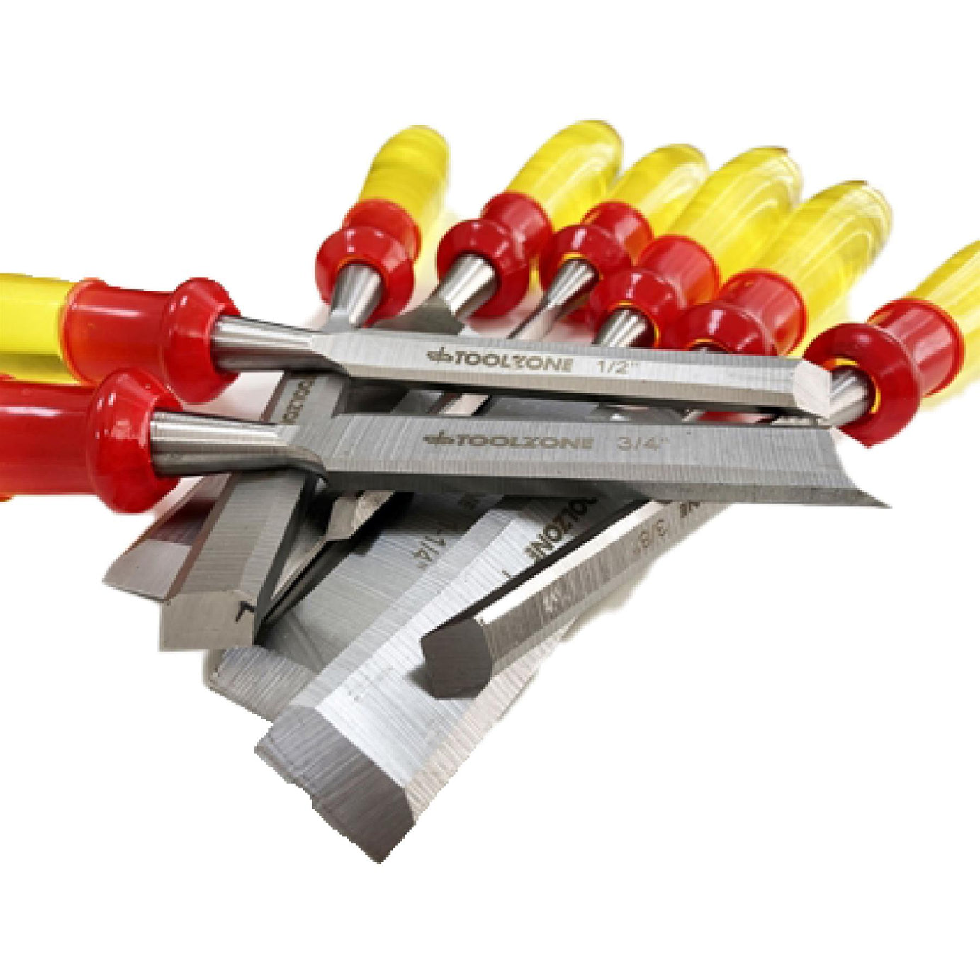 8 Pieces Wood Chisel Set Work Professional Plastic Handle Wooden Storage Case