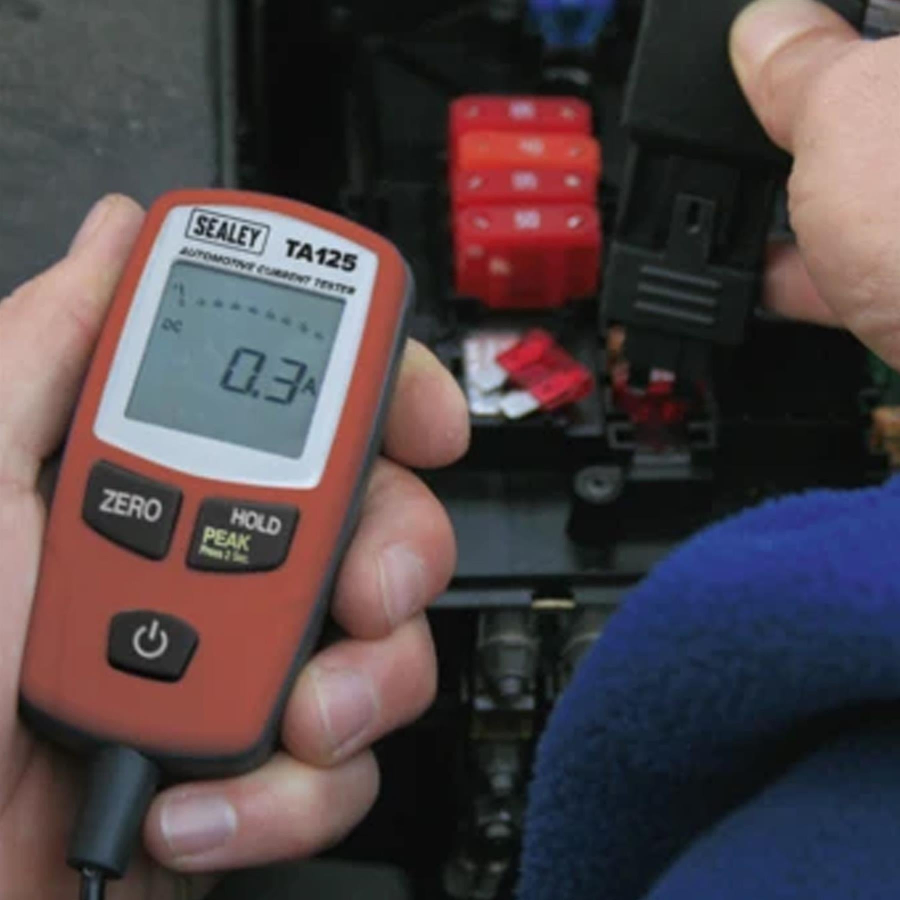 Sealey Automotive Current Tester 80A-Mini,Standard,Maxi Blade Fuses