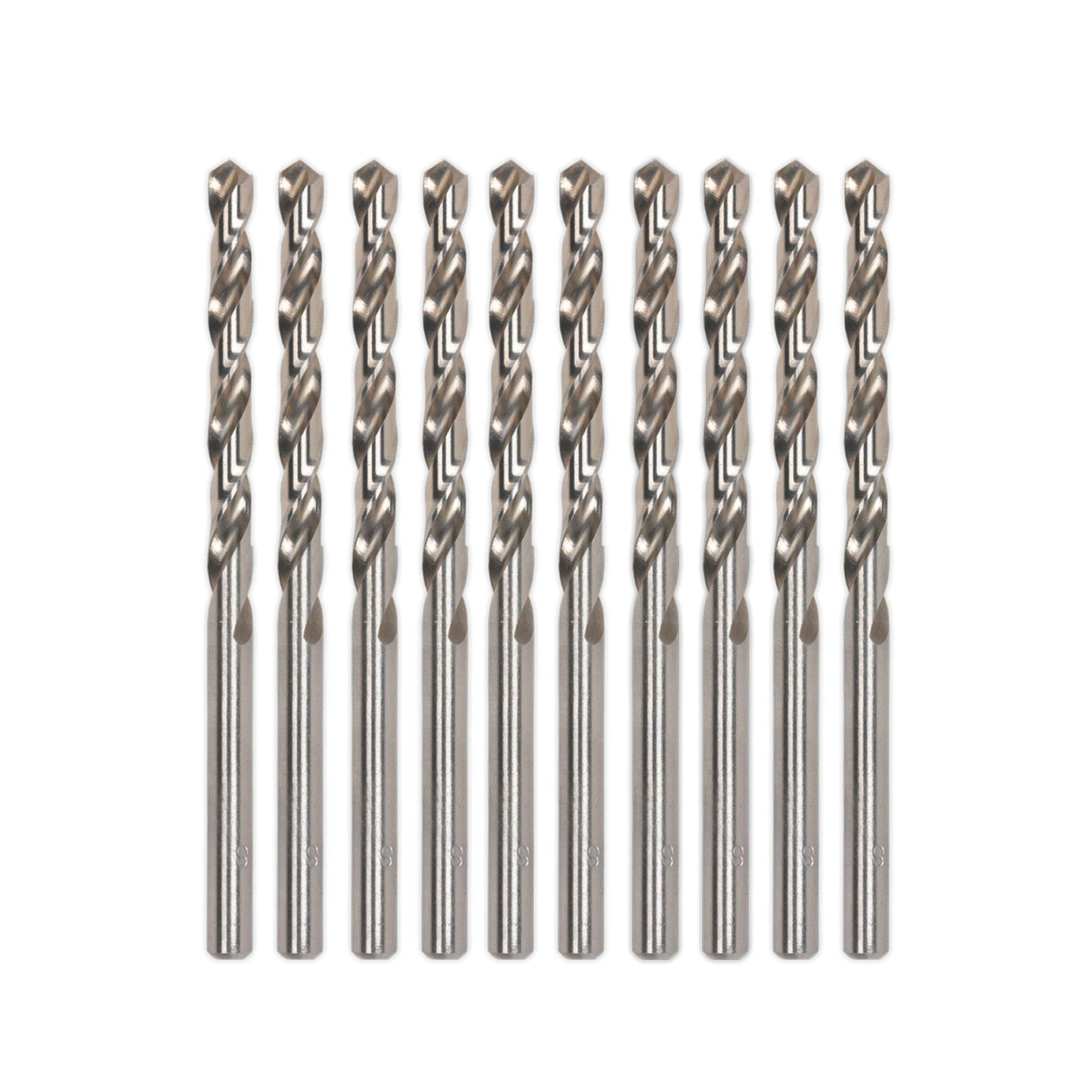 Sealey HSS Fully Ground Drill Bit 8mm Pack of 10