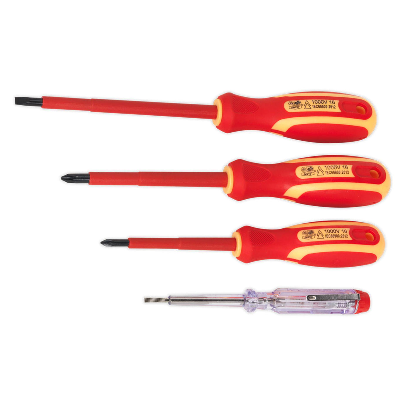 Sealey Electrician's Screwdriver Set 4pc VDE Approved