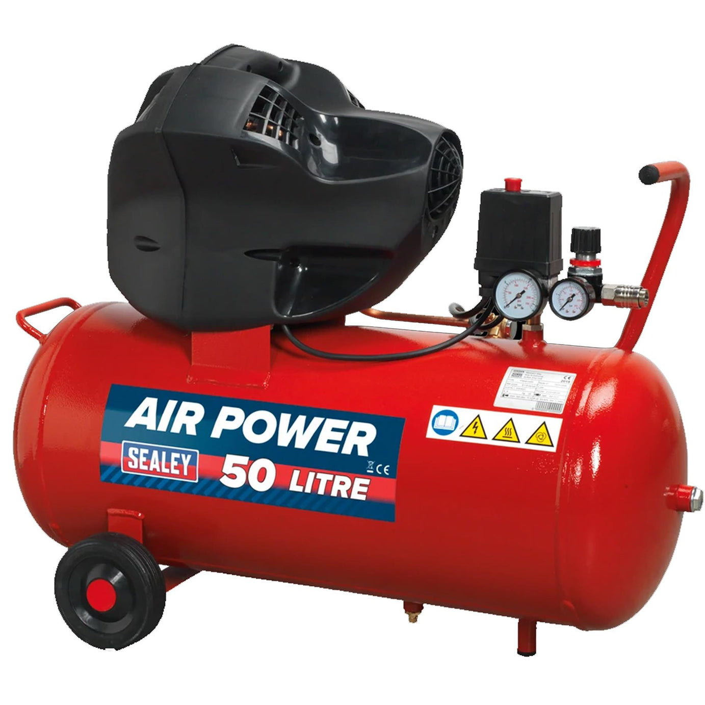 Sealey Compressor 50L V-Twin Direct Drive 3hp Oil Free