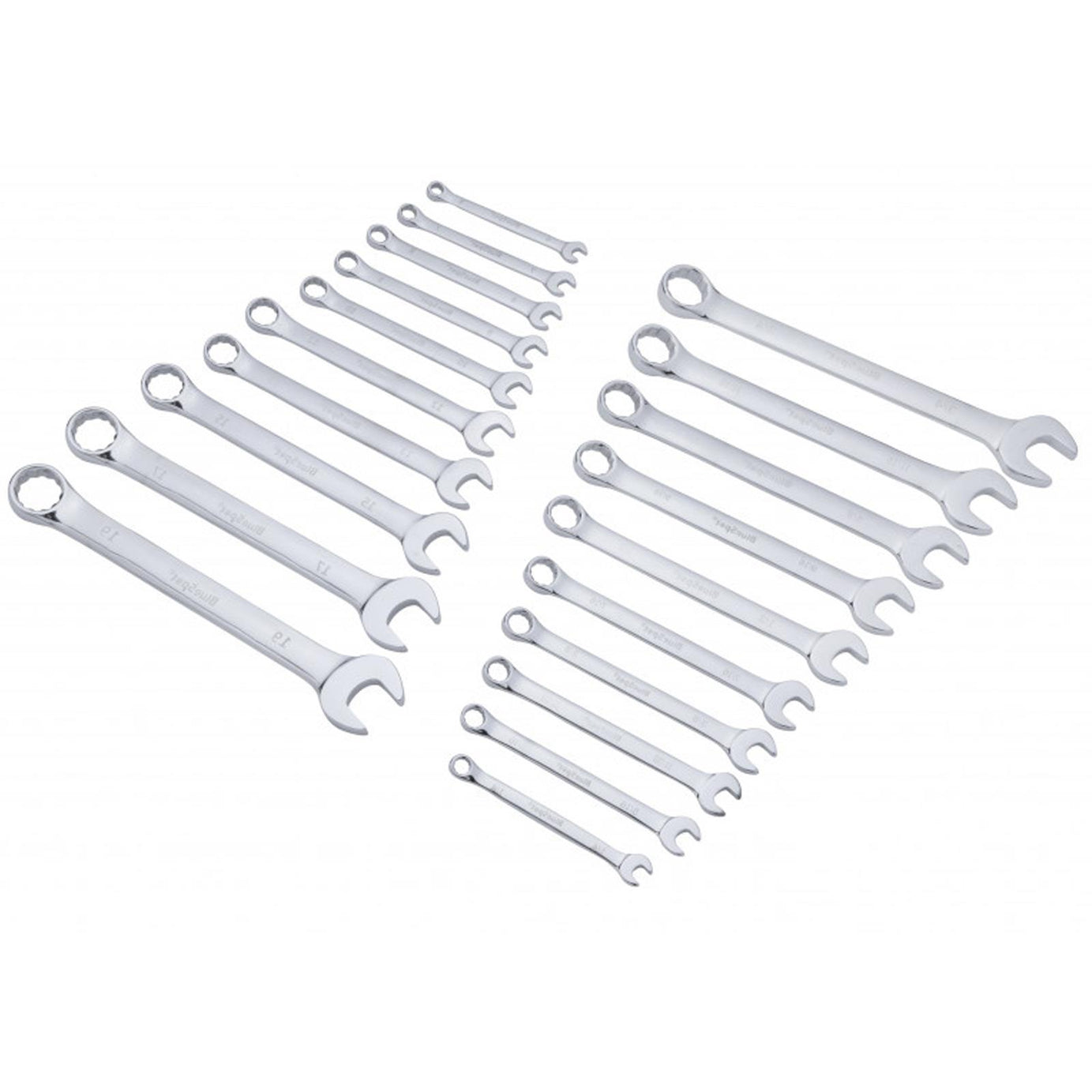 BlueSpot 32pc Assorted Spanner Set Imperial Metric Stubby Wrench 6-19mm Fully Polished
