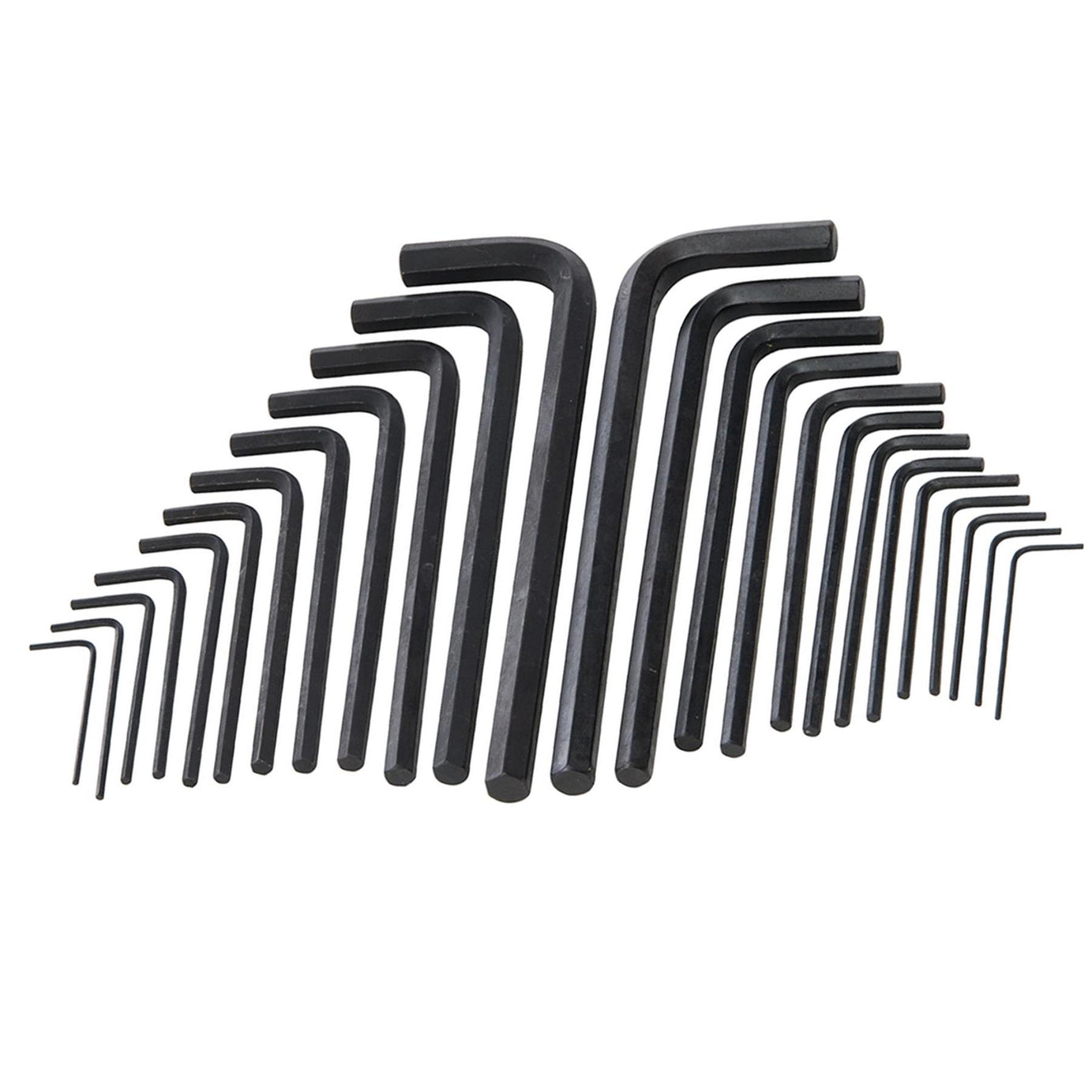 25Pce Hex Key Long Series Set Metric & Af Chrome Vanadium Steel Quality