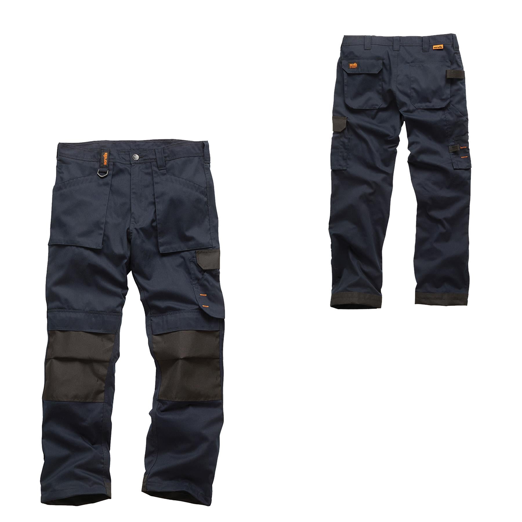 Scruffs Worker Trousers | Trade Hard Wearing Work Trousers NAVY (34S)