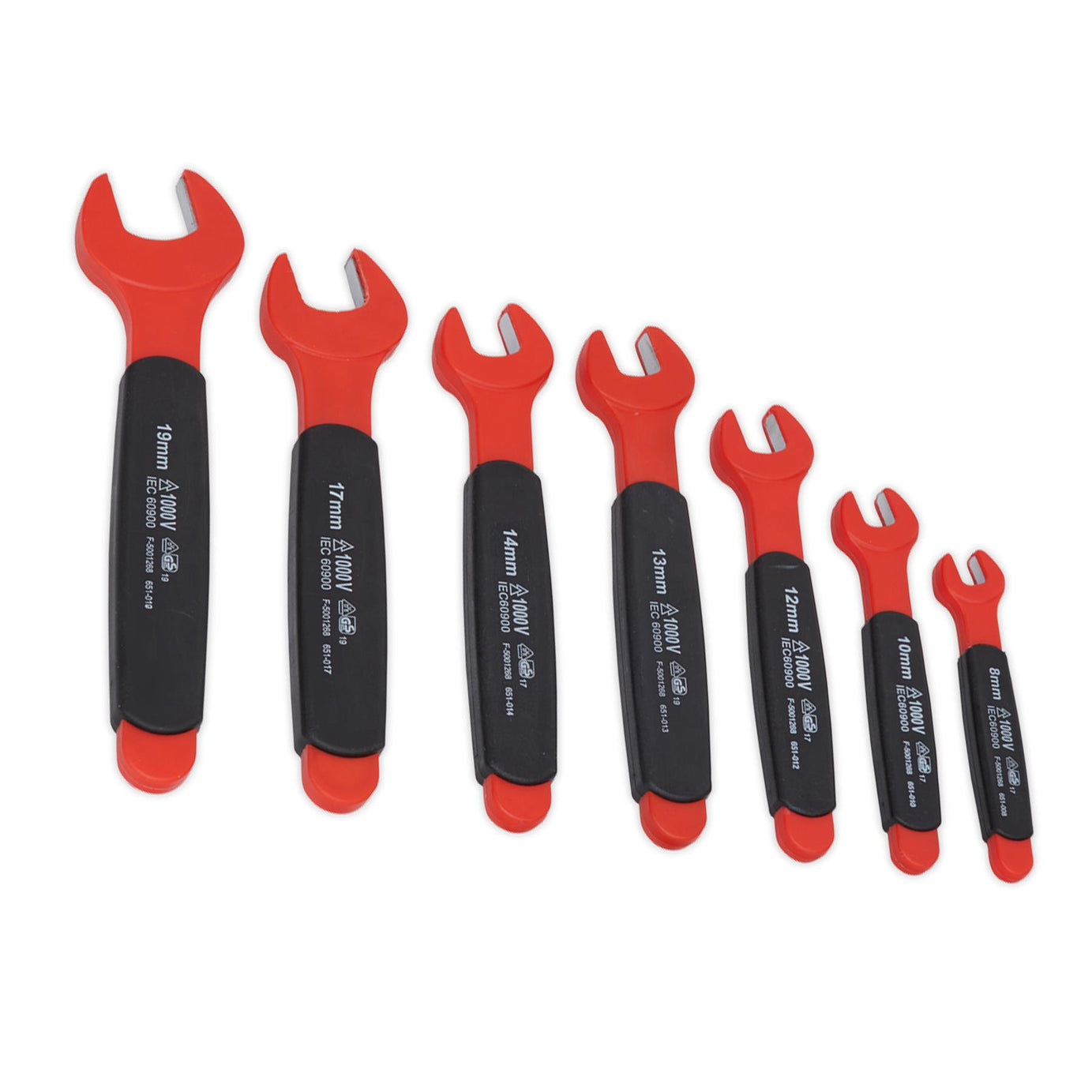 Sealey Insulated Open-End Spanner Set 7pc VDE Approved