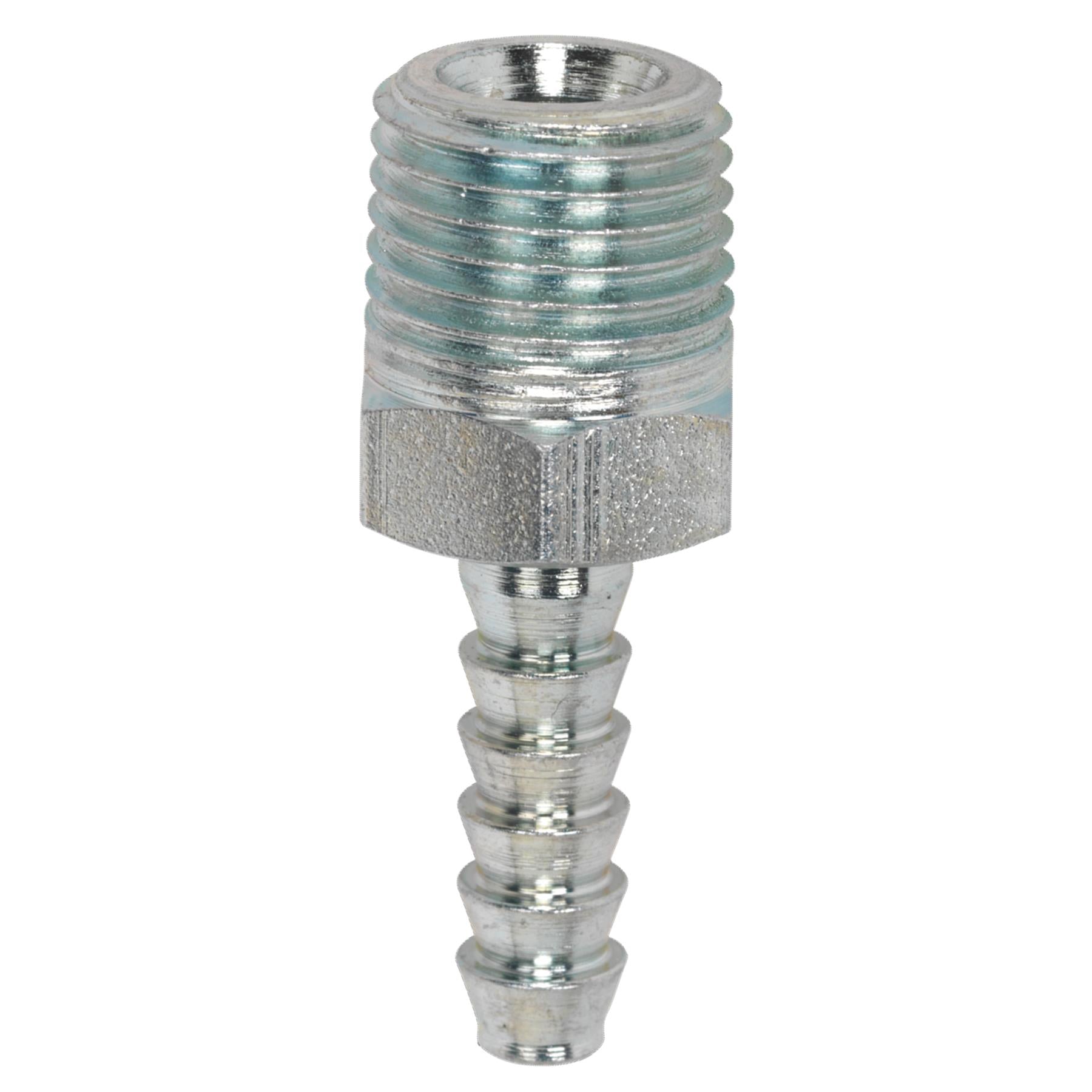 Sealey Screwed Tailpiece Male 1/4"BSPT - 3/16" Hose Pack of 5