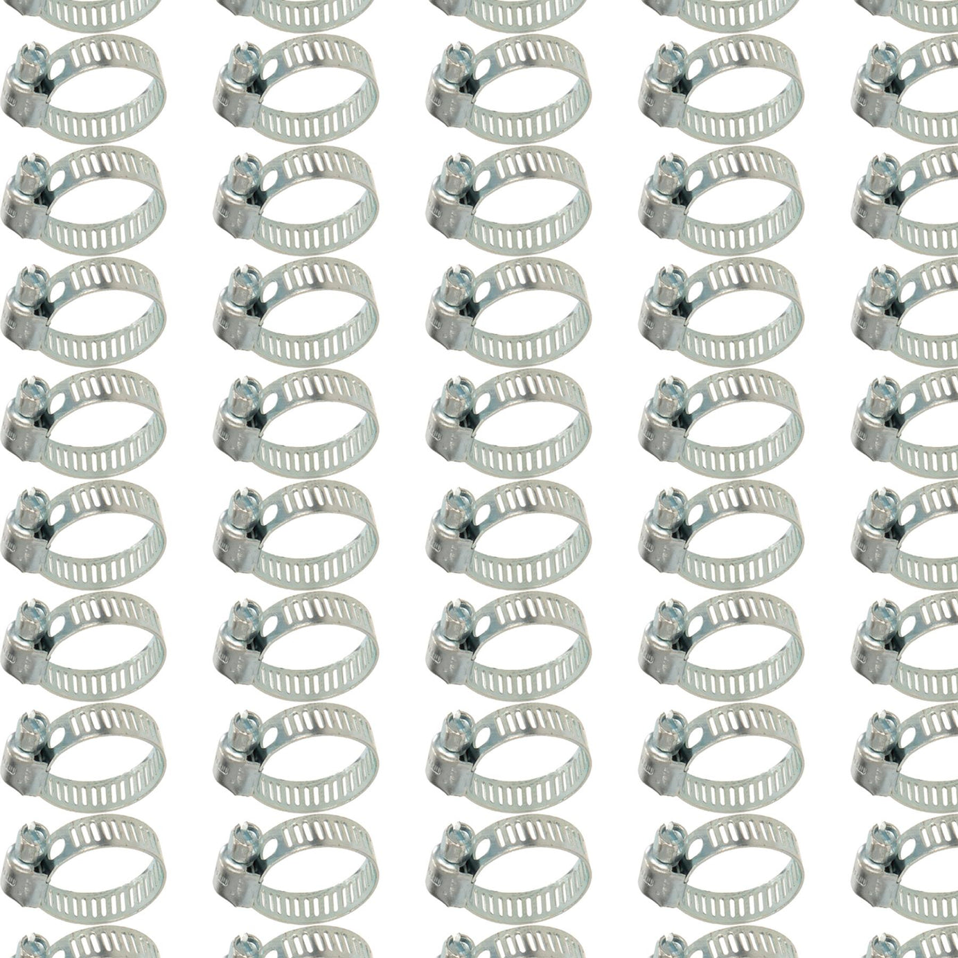 50 x Hose Clips Genuine Worm Drive Fuel Hose Clamps Clips 16 - 22mm