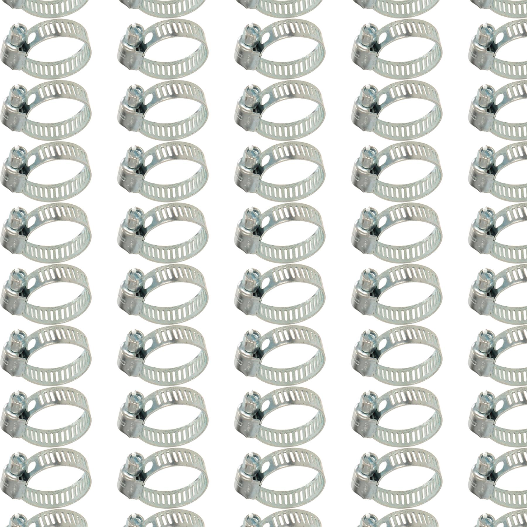 50 x Hose Clips Genuine Worm Drive Fuel Hose Clamps Clips 16 - 22mm
