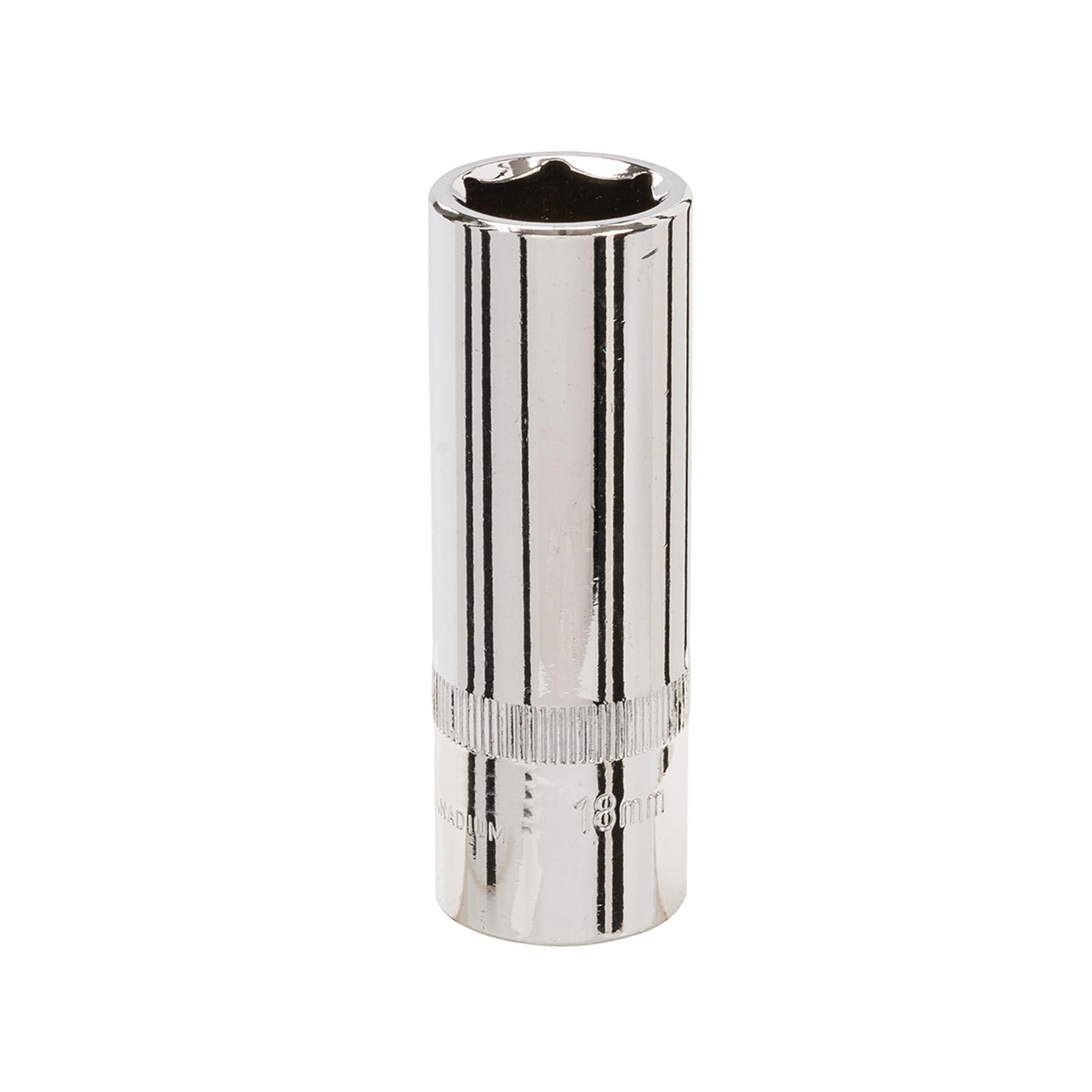 Quality Socket 1/2" Shallow Deep Drive Metric 18mm Long Hex Wrench