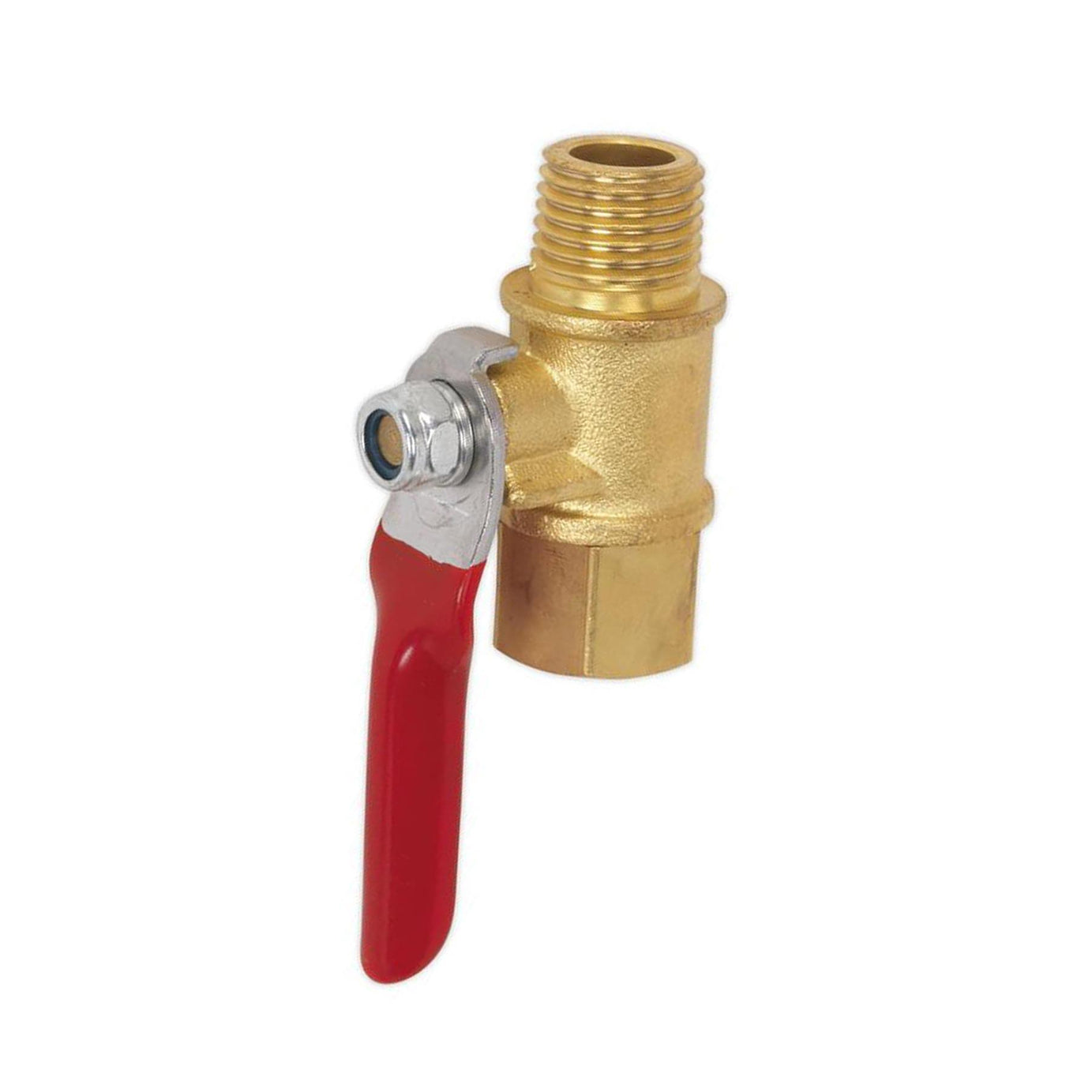 Sealey Lever Ball Valve 1/4"BSPT (M) x 1/4"BSP (F)