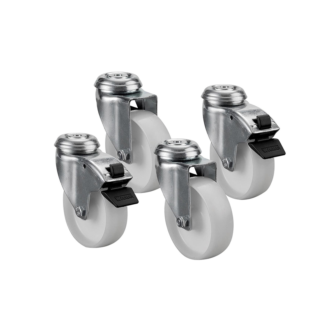 Van Vault Castor Set (Van Vault 2 & 3) 4pk 4pk Ylon With 1.5mm plated Steel