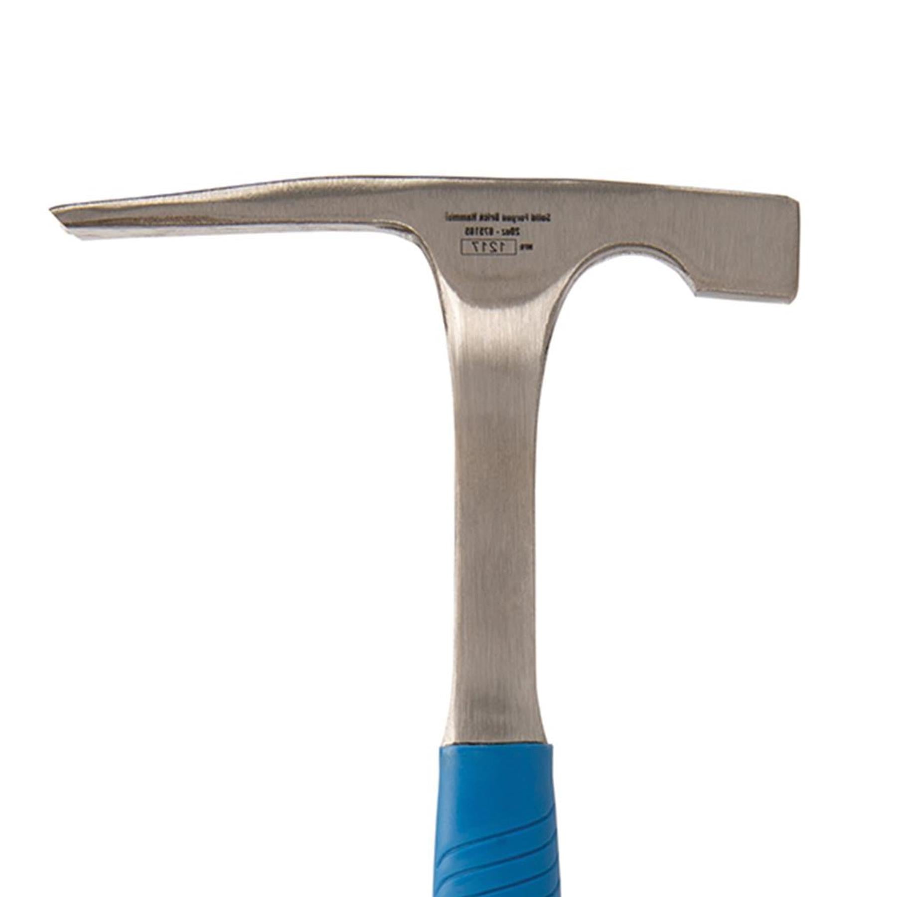 Solid Forged Brick Hammer - 20Oz (567G) Impact-Absorbent Non-Slip Rubber Handle