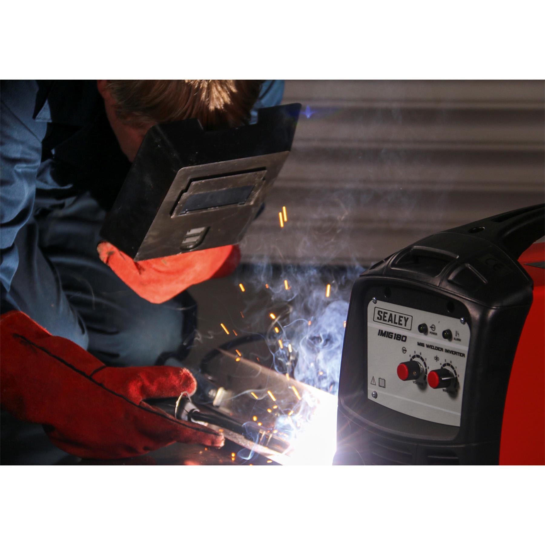 Sealey MIG Welder Inverter 180A Stainless steel, copper, nickel