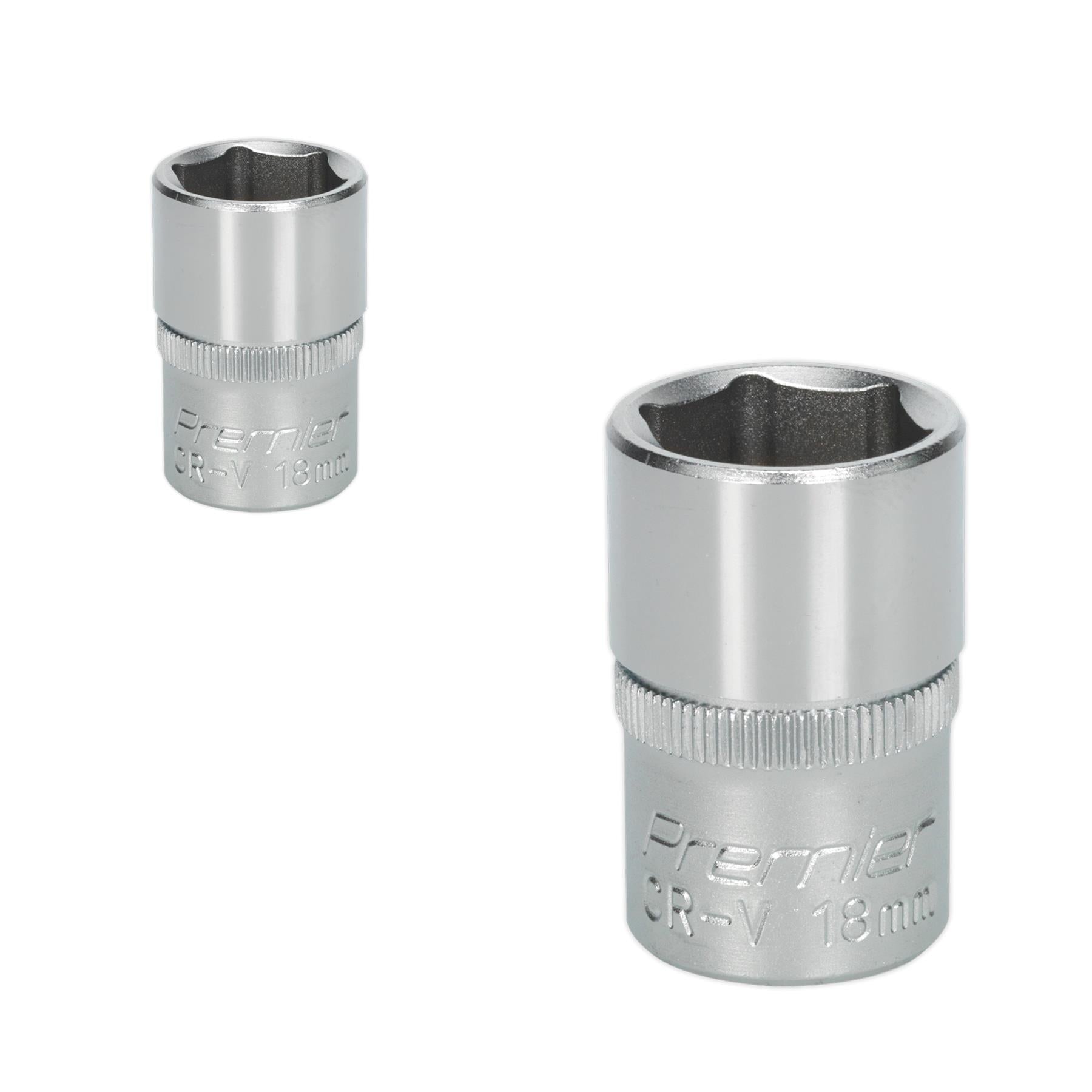 Sealey WallDrive Socket 18mm 1/2"Sq Drive