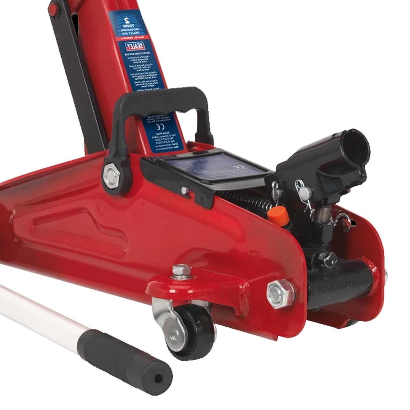 Sealey Trolley Jack 2tonne Short Chassis with Storage Case