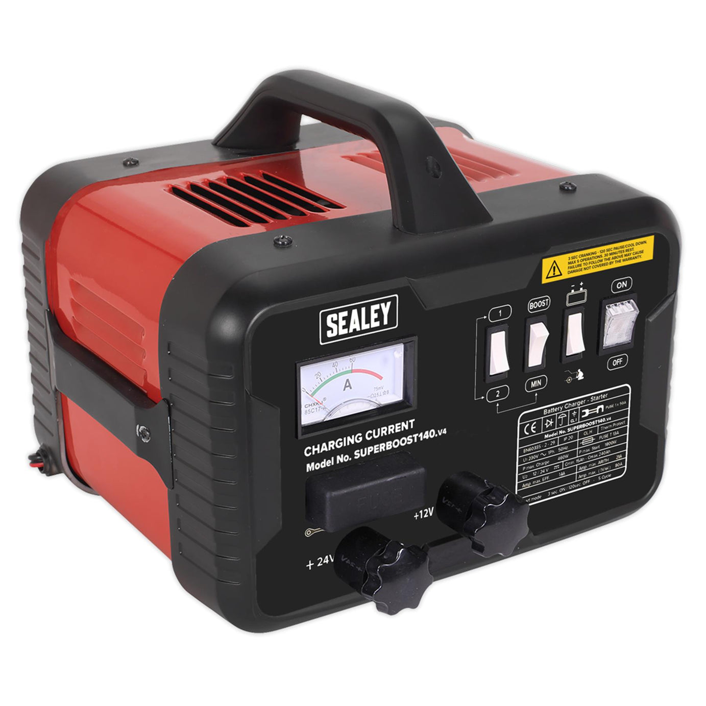 Sealey Starter/Charger 140/21A 12/24V 230V