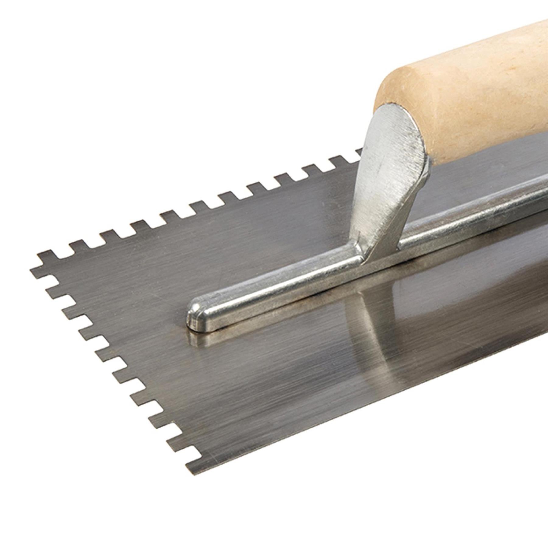 Adhesive Trowel 280mm Steel Grout Plaster Smoothing Tiling Spreader 6mm teeth