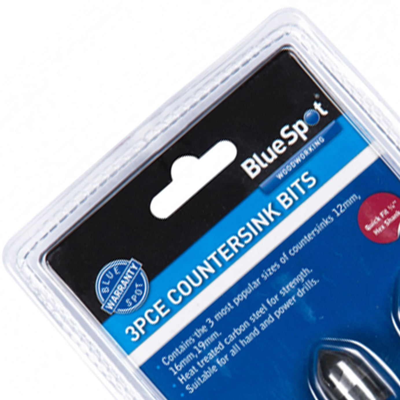 Bluespot Countersink Bits 3pce Set Countersink Drillbits Countersinking Wood 12 16 19mm