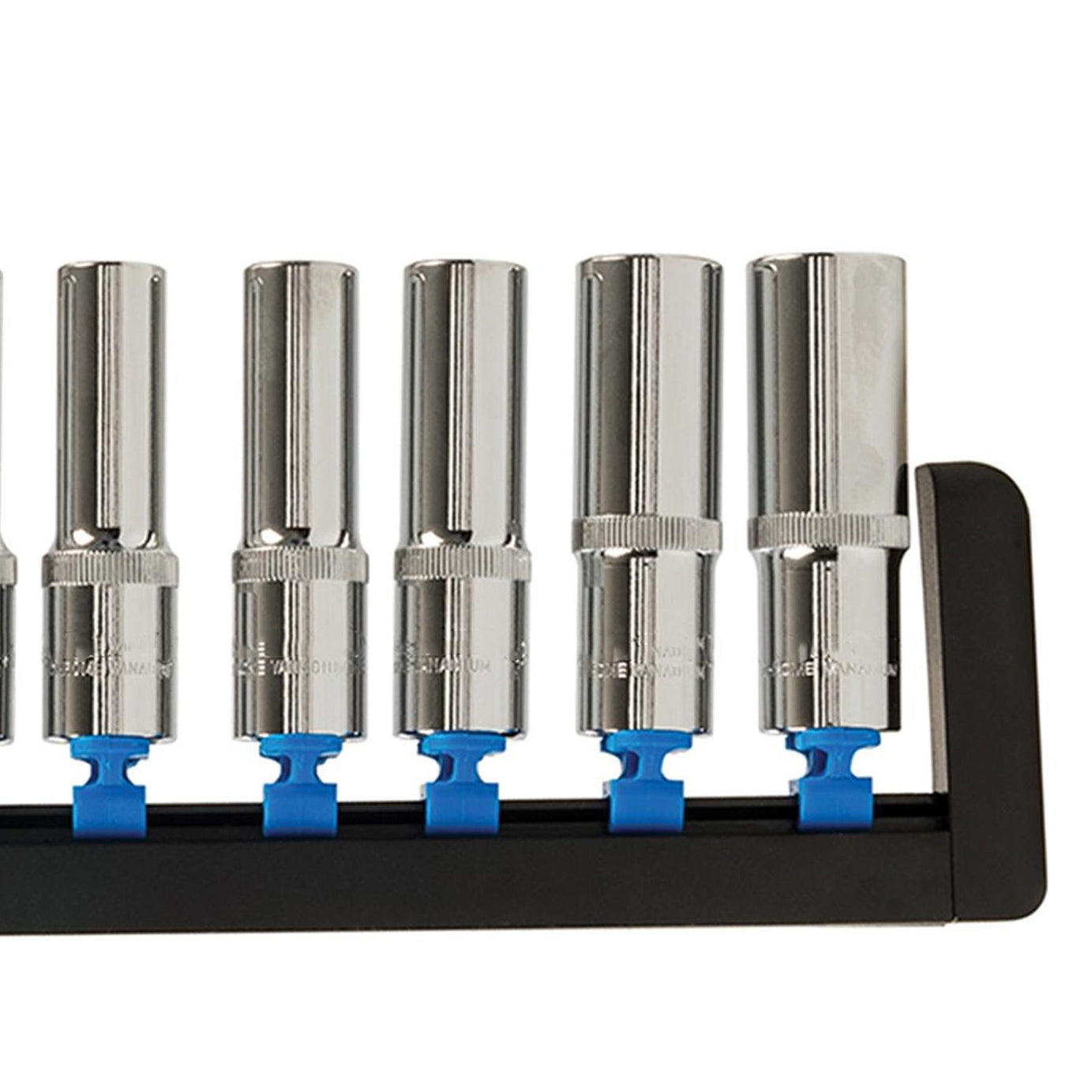 7 Pce 1/2" Deep Drive Metric Socket Set 10mm - 19mm Chrome Vanadium Heavy Duty