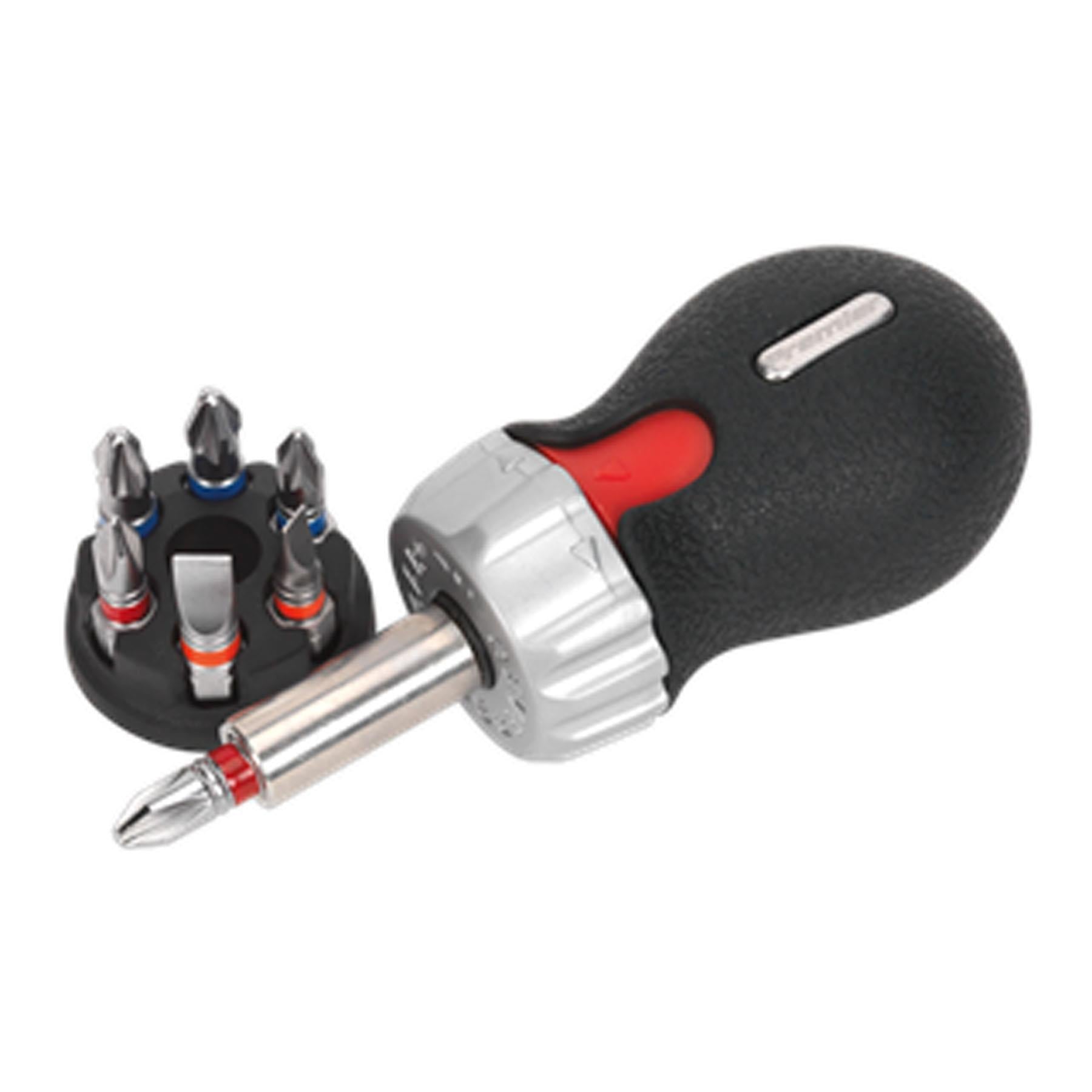 Sealey Fine Tooth Ratchet Screwdriver Set 8pc Stubby Platinum