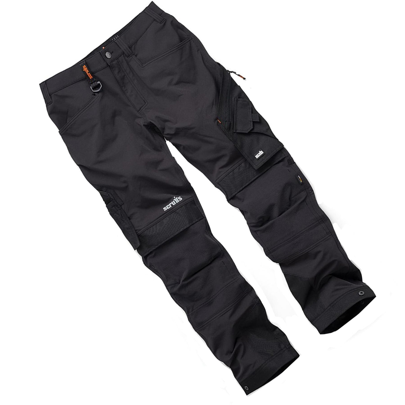 Scruffs Work Trouser Pro Flex Plus Lightweight Hard Wearing Black 40R