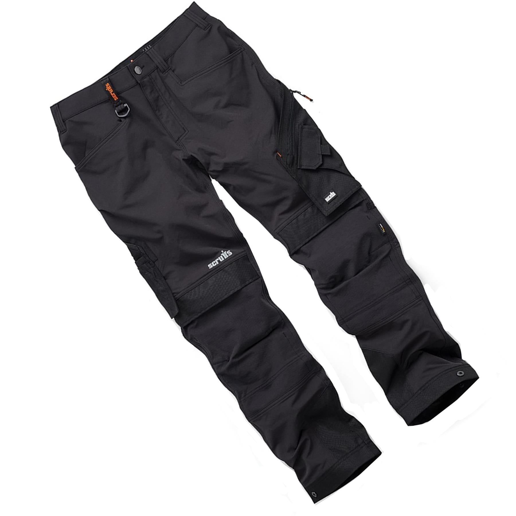 Scruffs Work Trouser Pro Flex Plus Lightweight Hard Wearing Black 40R