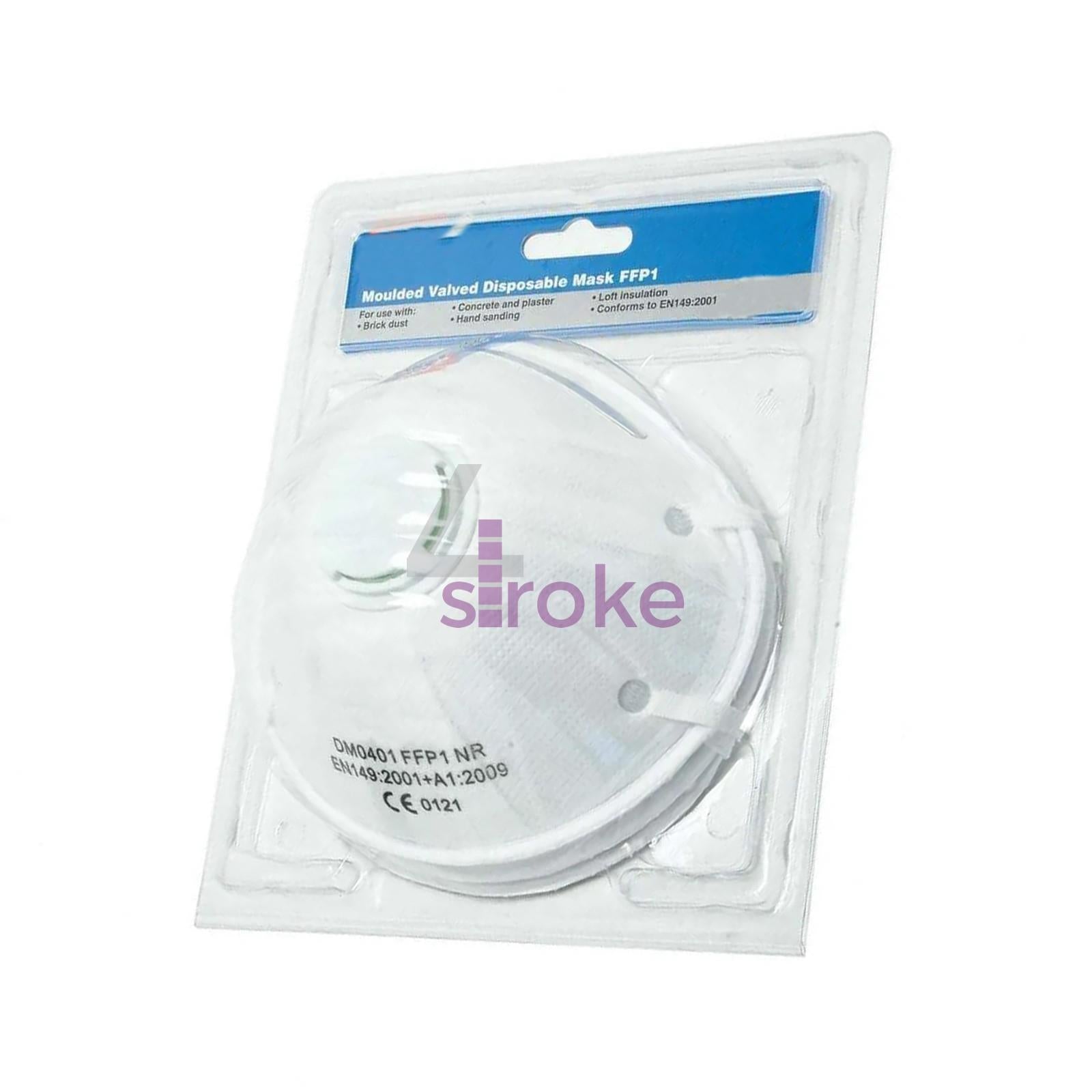 Disposable Face Mask Dust Respirator Moulded Valved FFP1 N80 Protection 9 Pcs