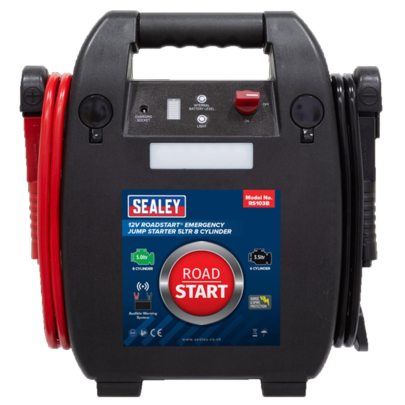 Sealey RoadStart Emergency Jump Starter 12V 5L 8-Cylinder RS103B