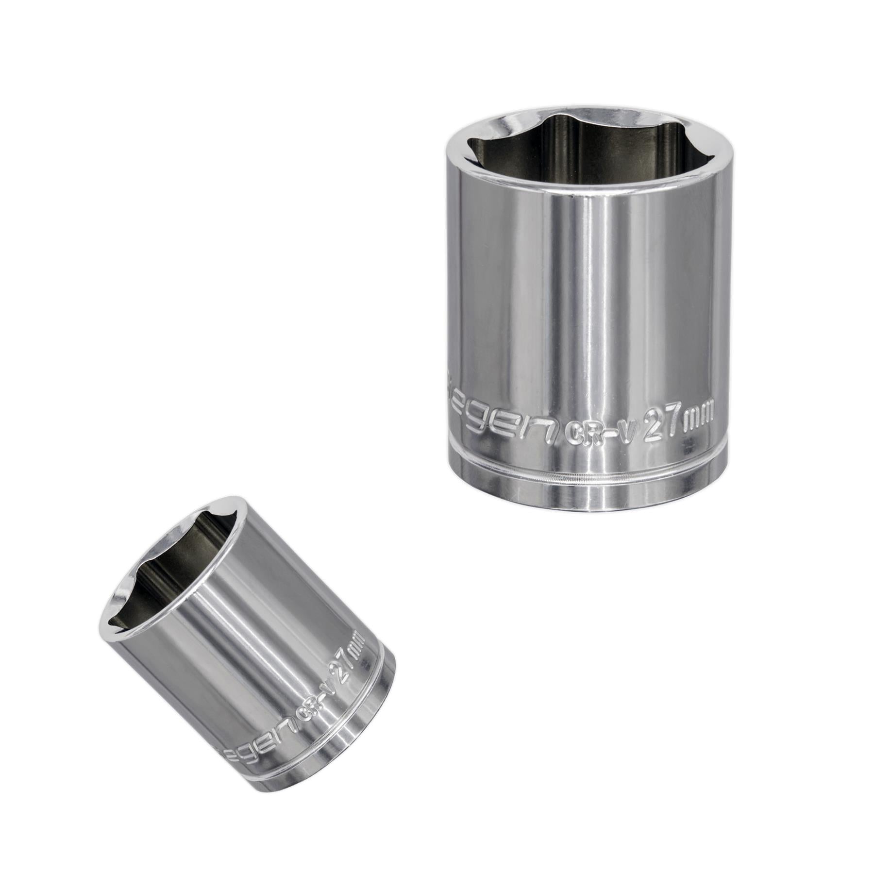 Sealey WallDrive Socket 27mm 1/2"Sq Drive