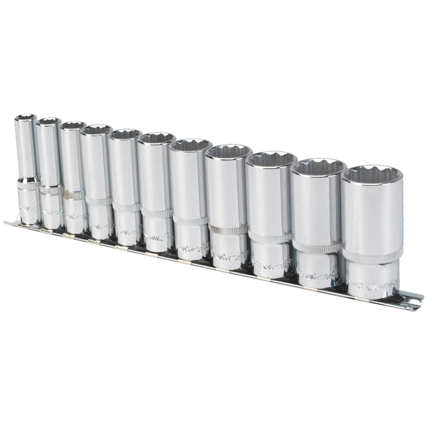 Sealey Socket Set 11pc 3/8"Sq Drive 12pt Deep WallDrive Imperial