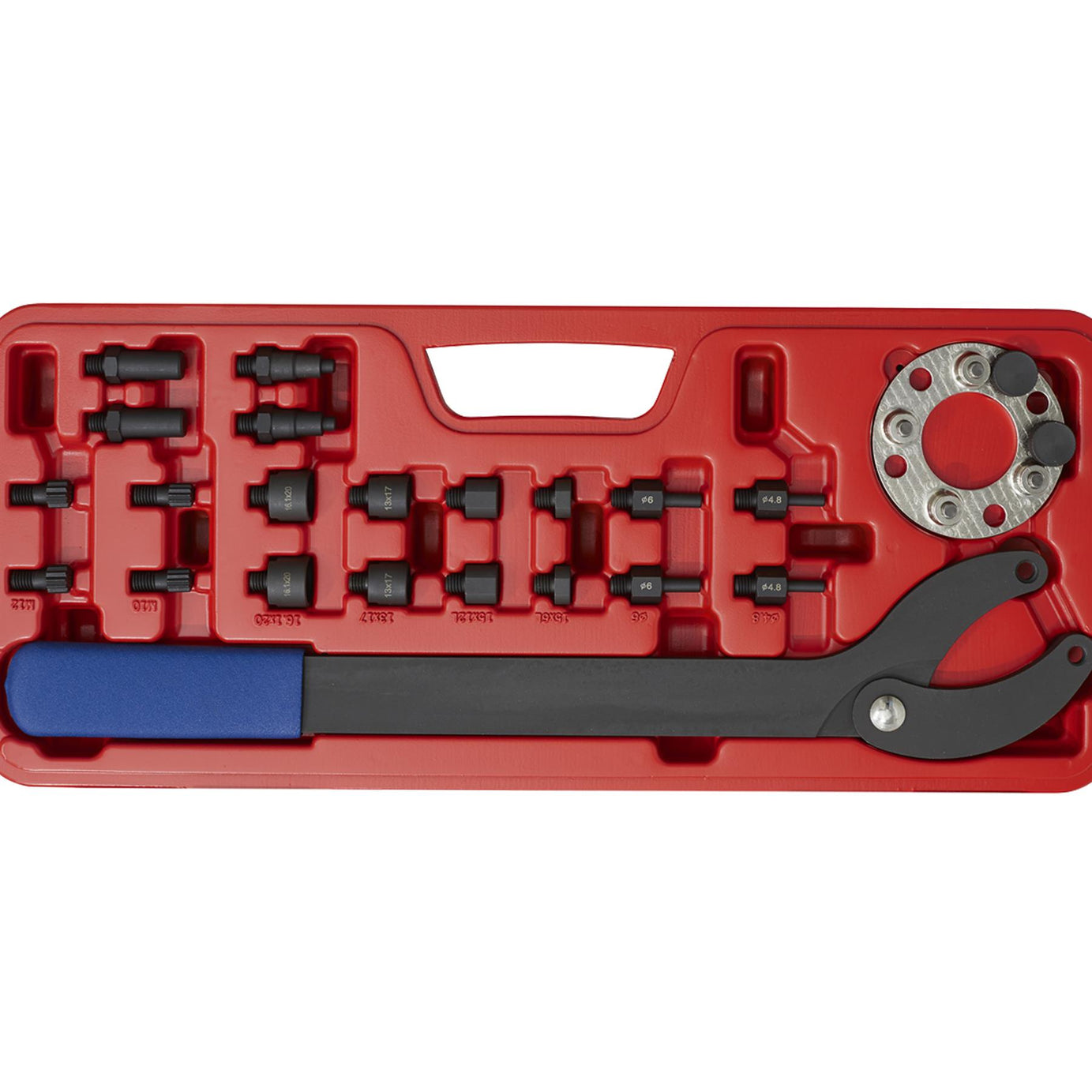 Sealey Pulley Holding/Turning Set 24pc - VAG Adaptor Plate & Handle