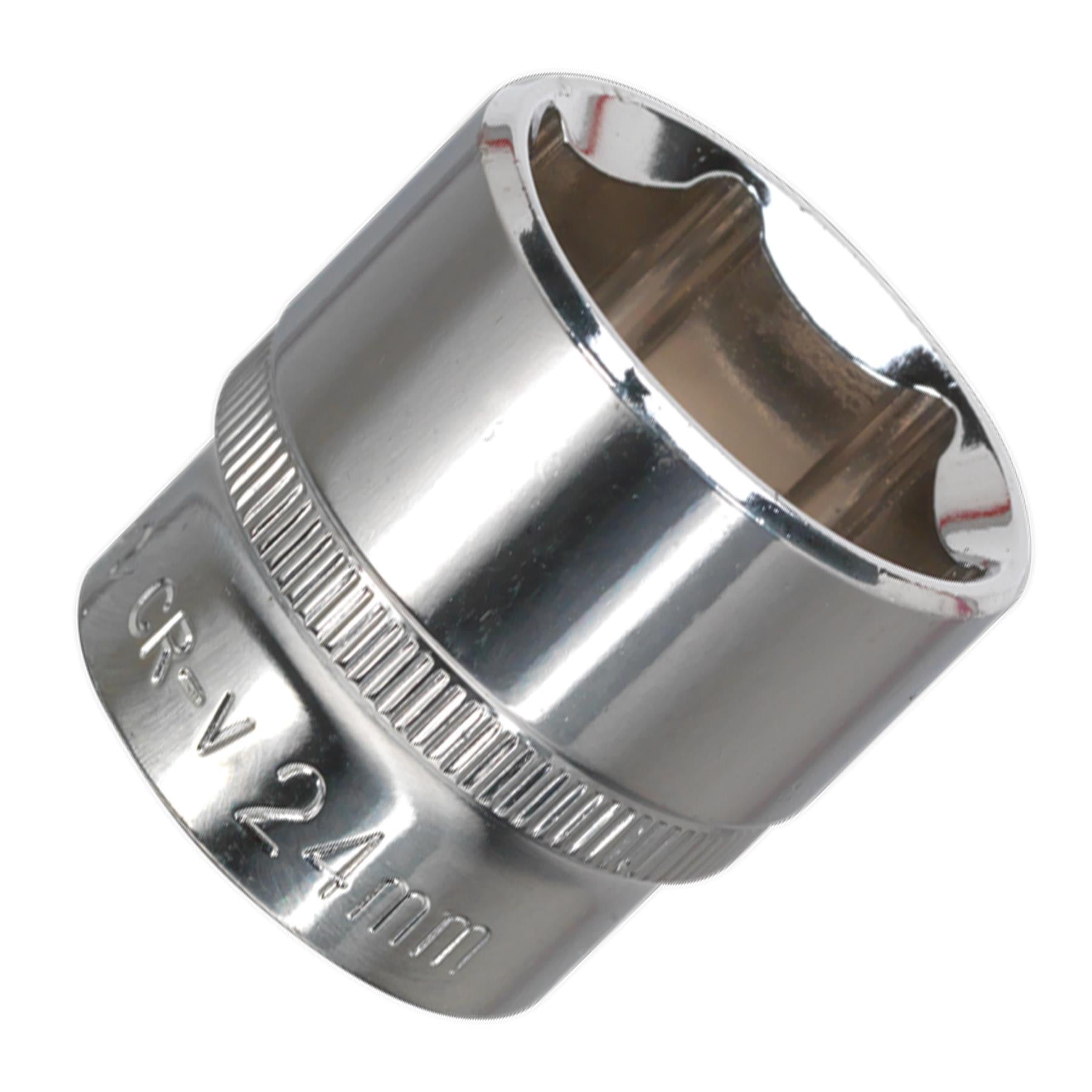 Sealey WallDrive Socket 24mm 3/8"Sq Drive Fully Polished