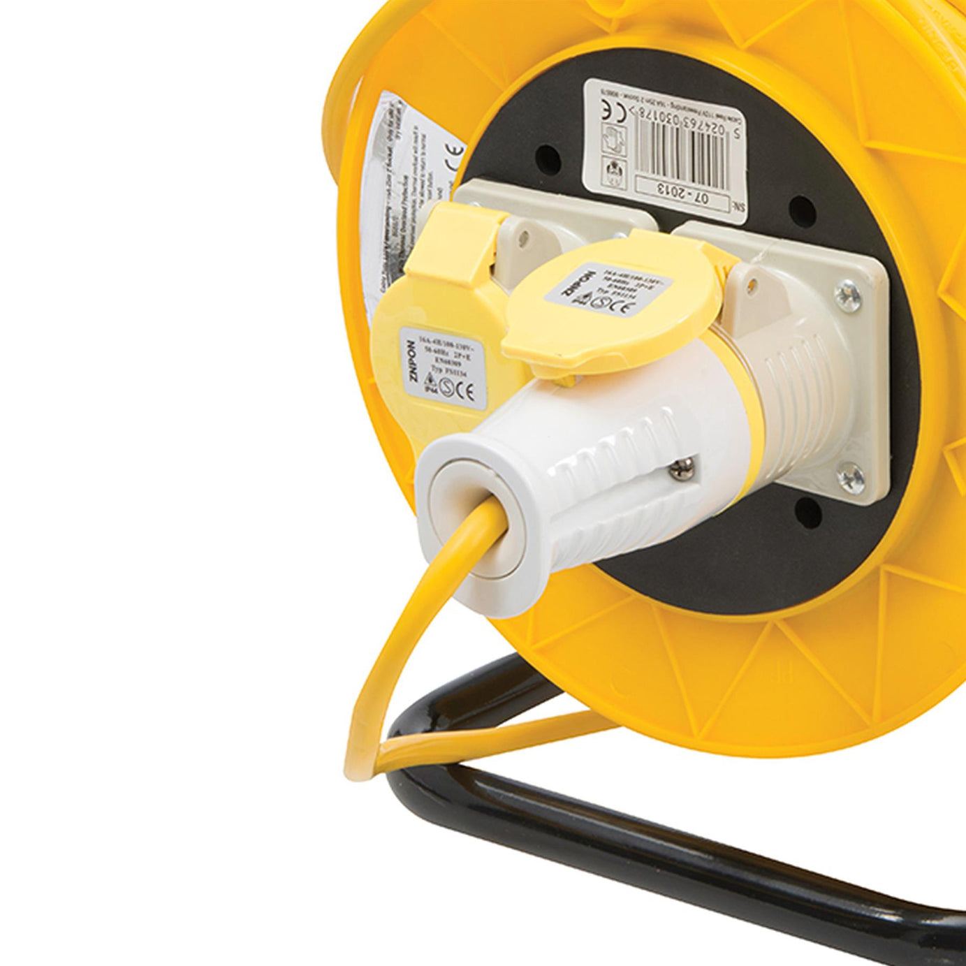 Cable Reel 110V 25 M 16A Freestanding 2 Socket Building Maximum Load 16A