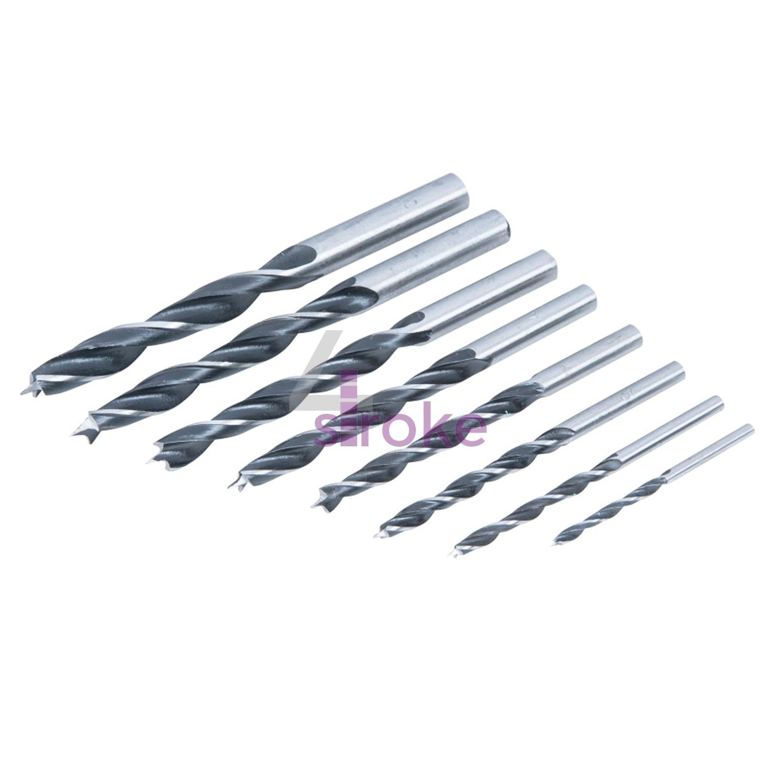 BlueSpot 5pc Brad Point Wood Drill Bit Set 4, 5, 6, 8 & 10mm Bits