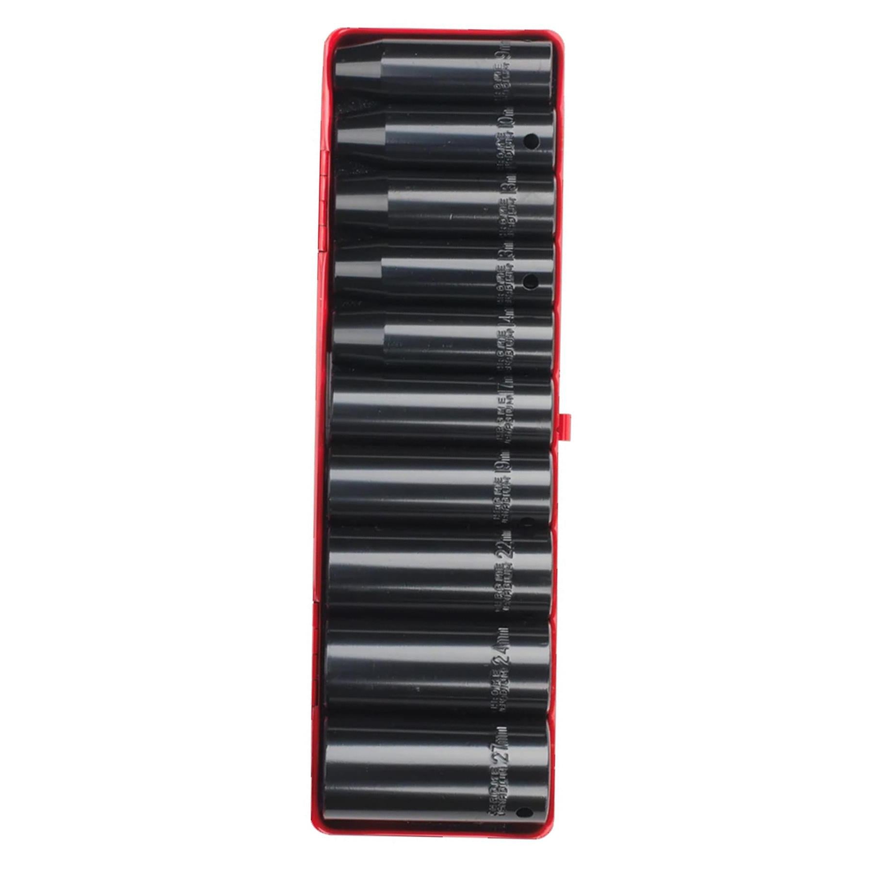 Sealey Impact Socket Set 10pc 1/2"Sq Drive Deep Metric