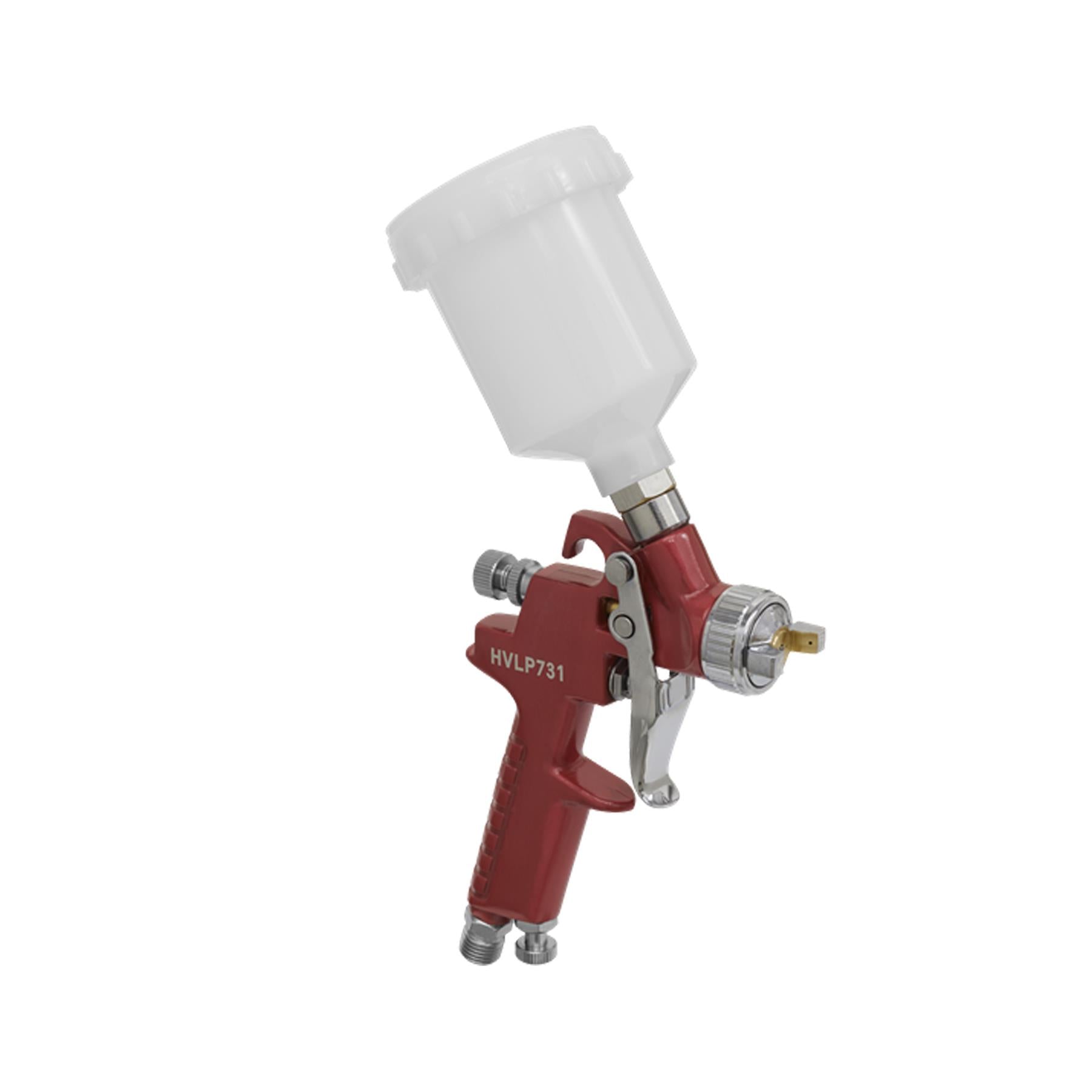 Sealey HVLP Gravity Feed Touch-Up Spray Gun 0.8mm Set-Up