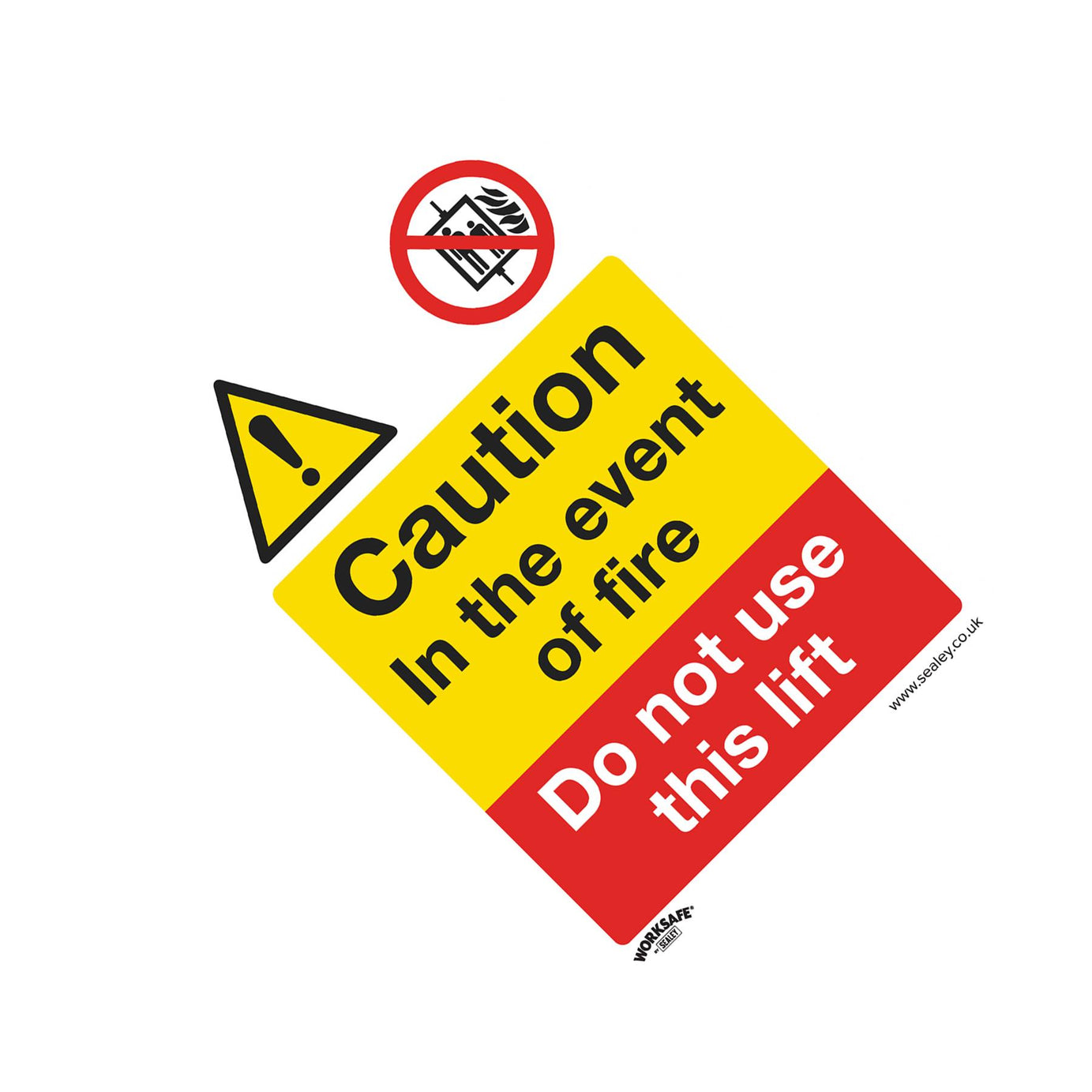 Sealey Safety Sign - Caution Do Not Use Lift - Self-Adhesive. Pk of 10