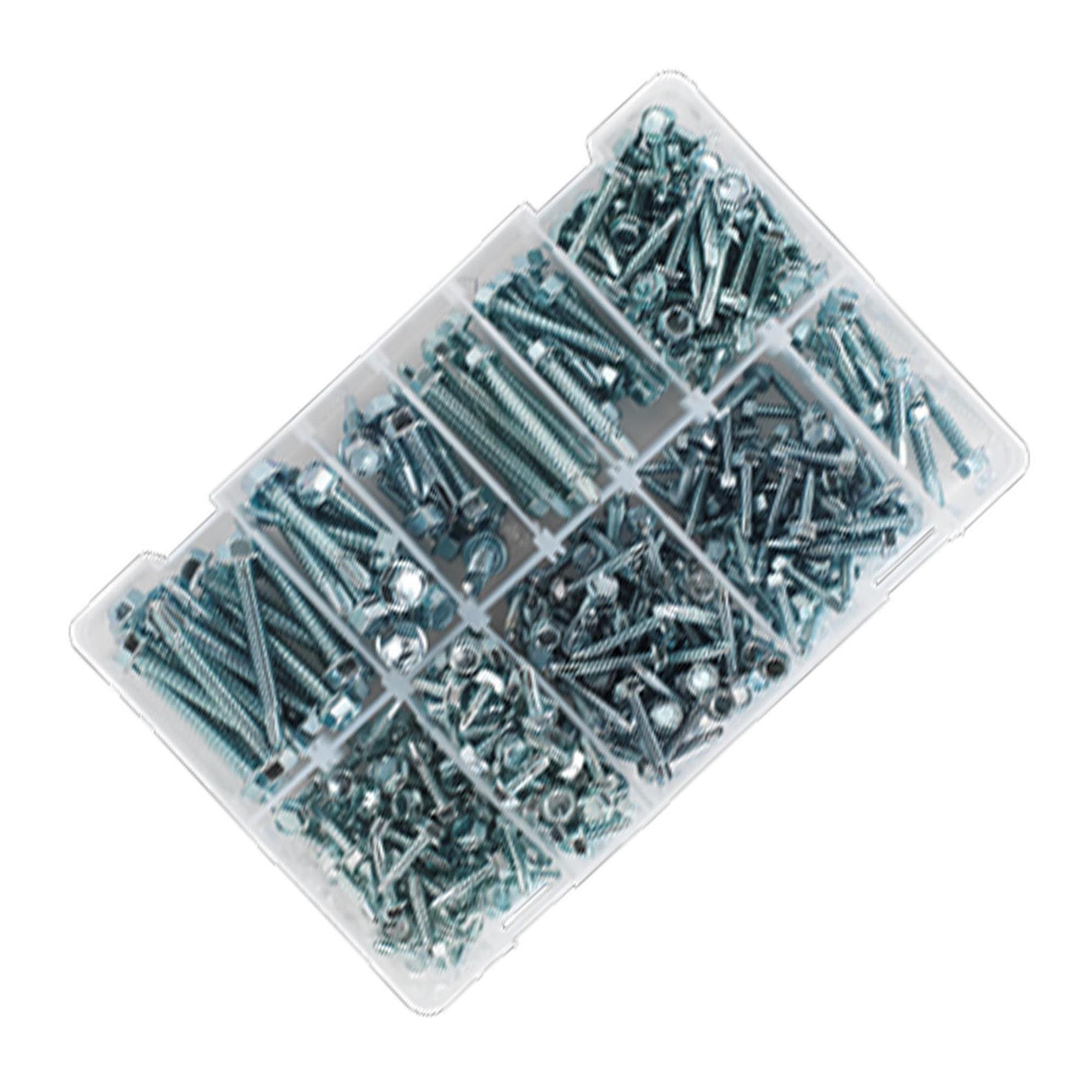 Sealey Self Drilling Screw Assortment 410pc Hex Head ZincSealey 410pcs Zinc Plated Steel Self Drilling Screw Assortment Set Hex Head