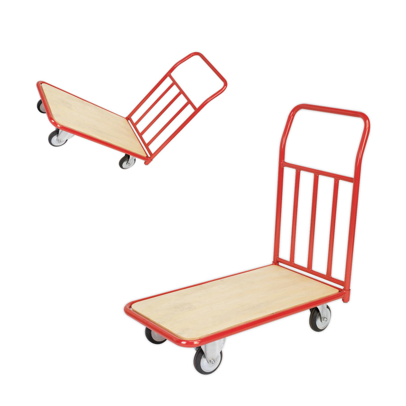 Sealey Platform Truck 250kg Capacity Heavy-Duty Tubular Steel Bumper