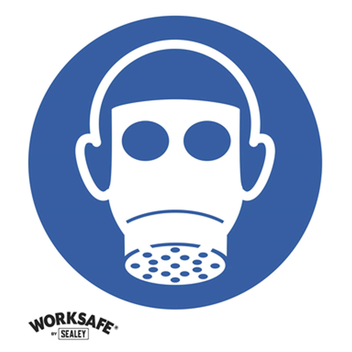 Sealey Mandatory Safety Sign - Respirators Must Be Worn - Self-Adhesive Vinyl - Pack of 10